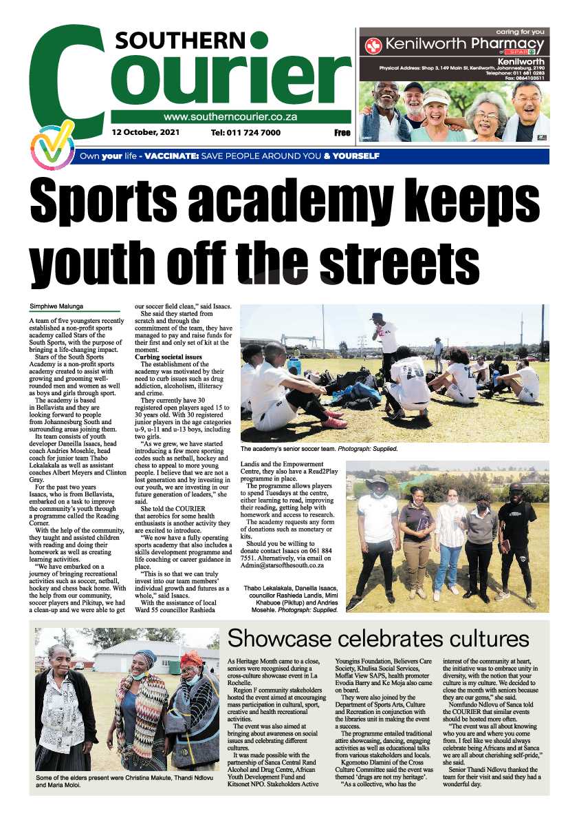 Southern Courier 12 October 2021 page 1