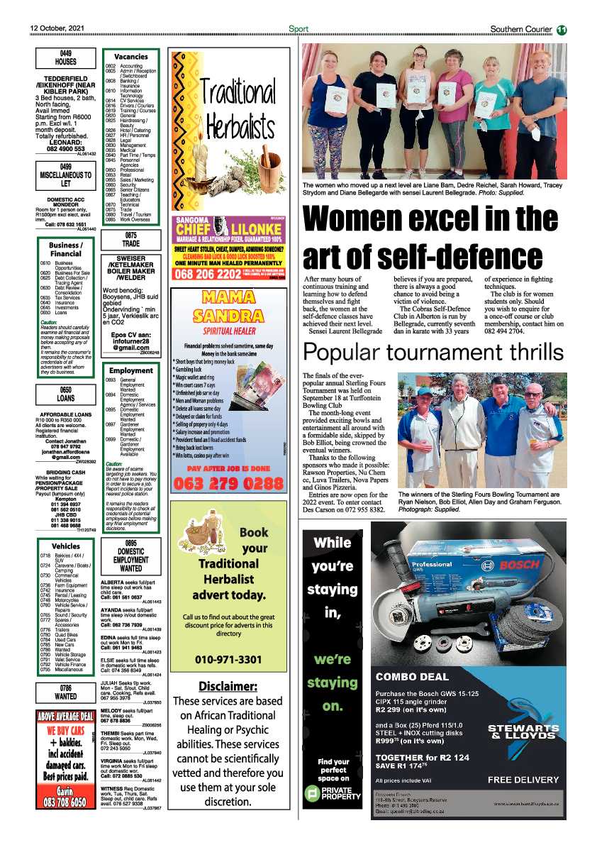 Southern Courier 12 October 2021 page 11