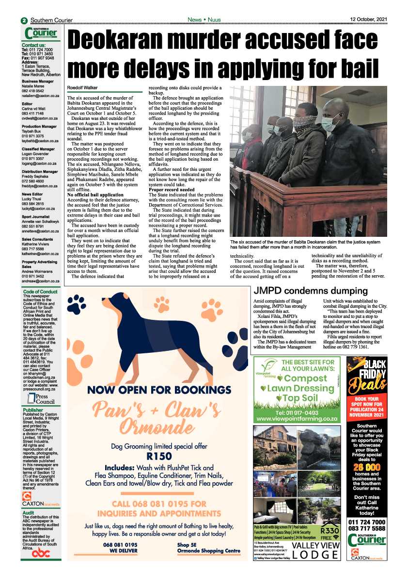 Southern Courier 12 October 2021 page 2