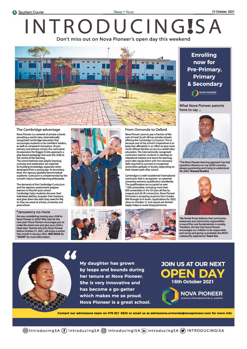 Southern Courier 12 October 2021 page 6