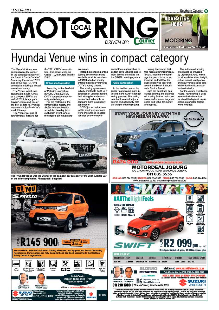 Southern Courier 12 October 2021 page 9
