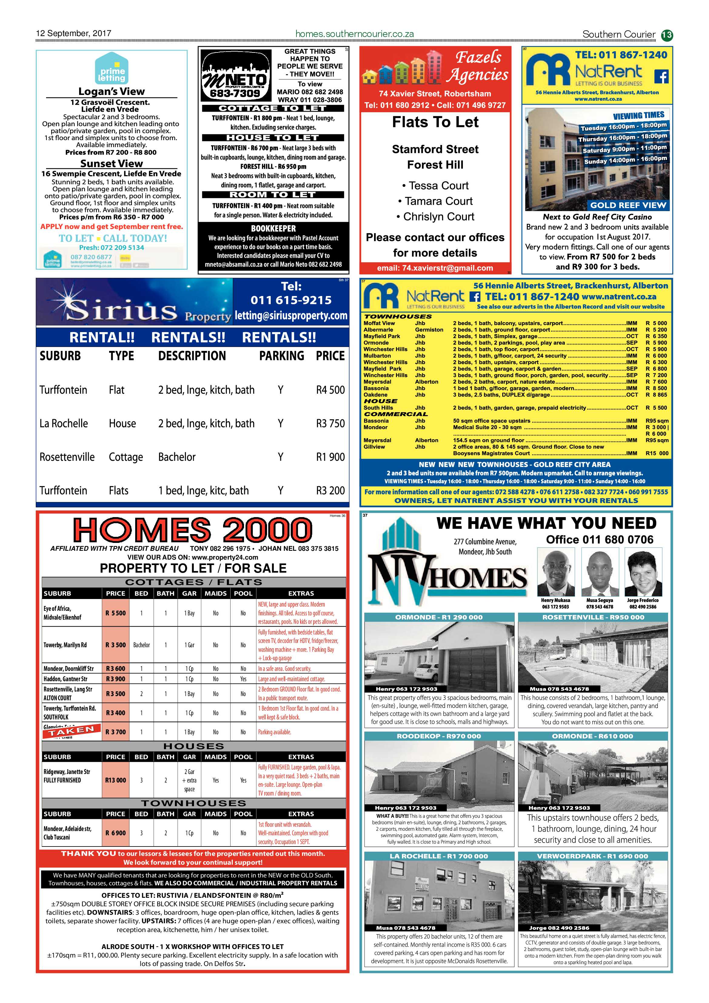 Southern Courier 12 September 2017 page 13