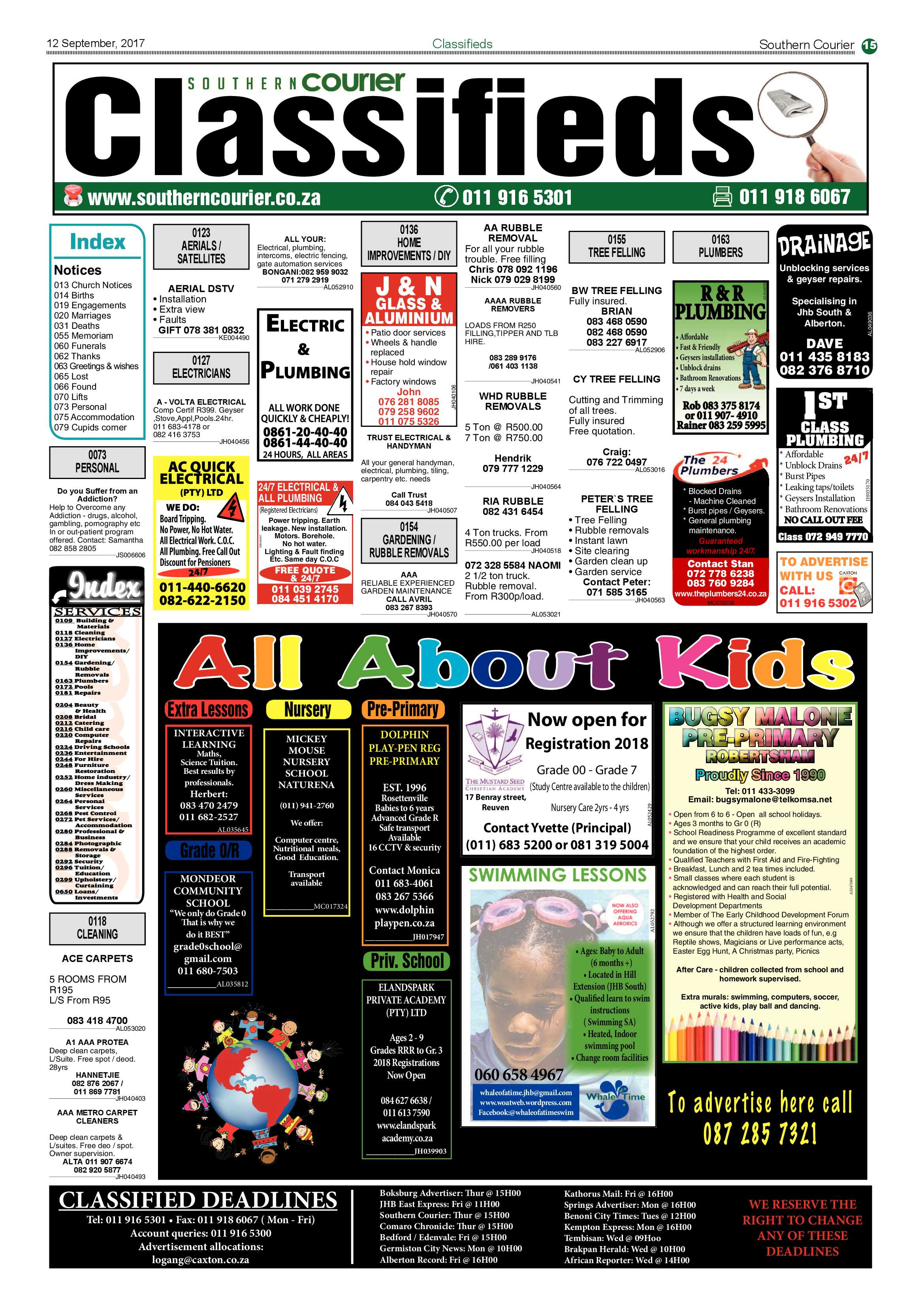 Southern Courier 12 September 2017 page 15