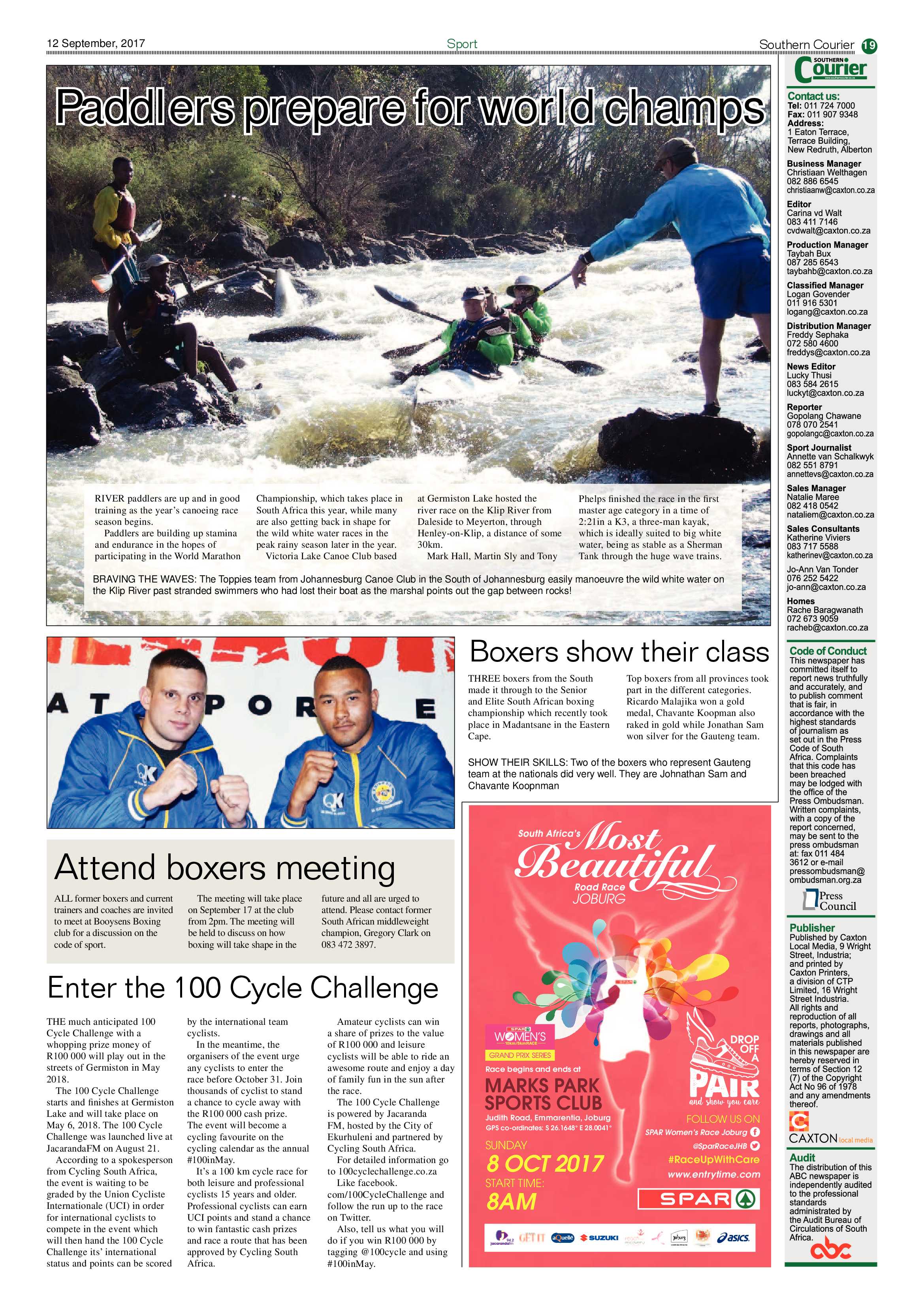 Southern Courier 12 September 2017 page 19
