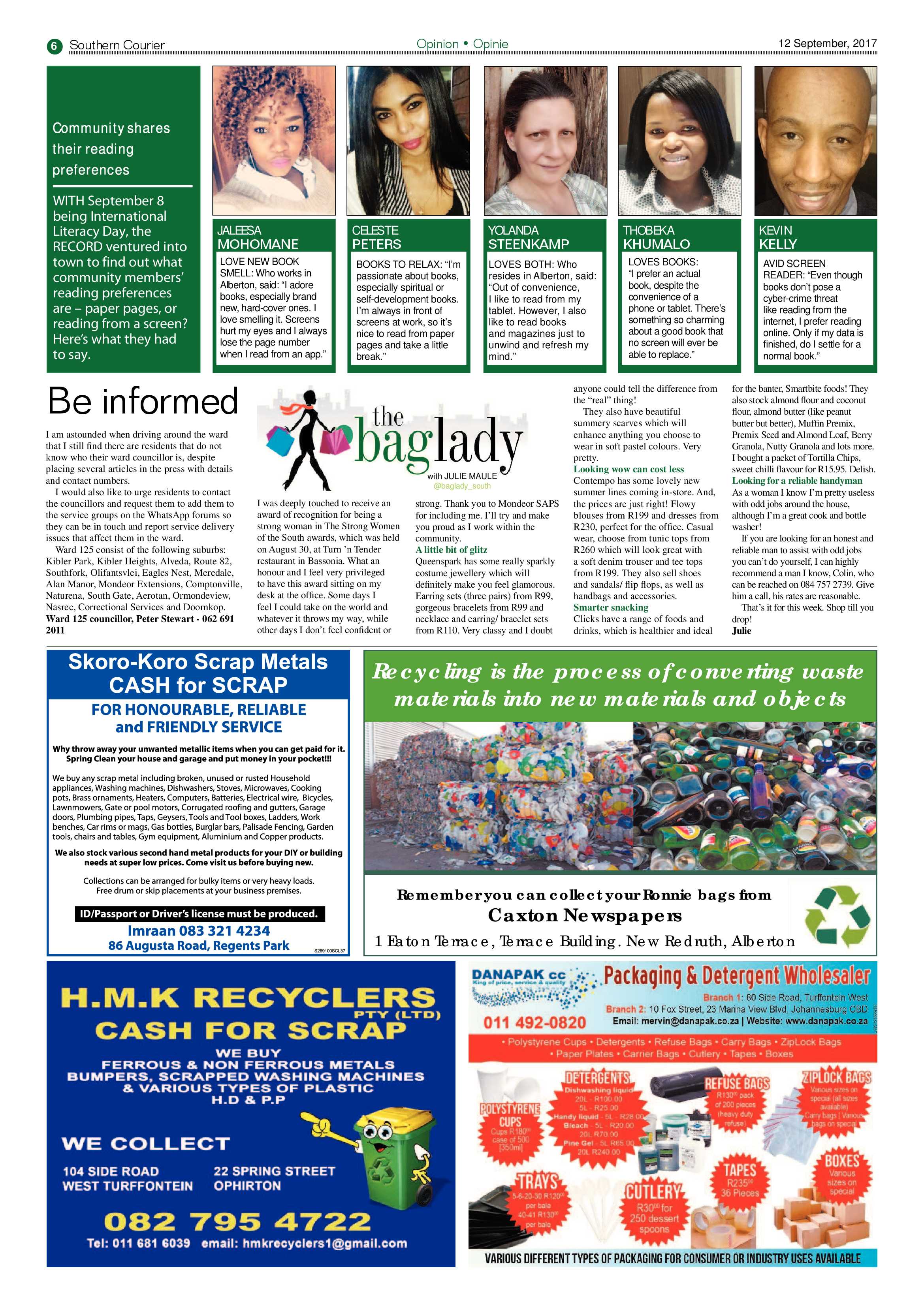Southern Courier 12 September 2017 page 6