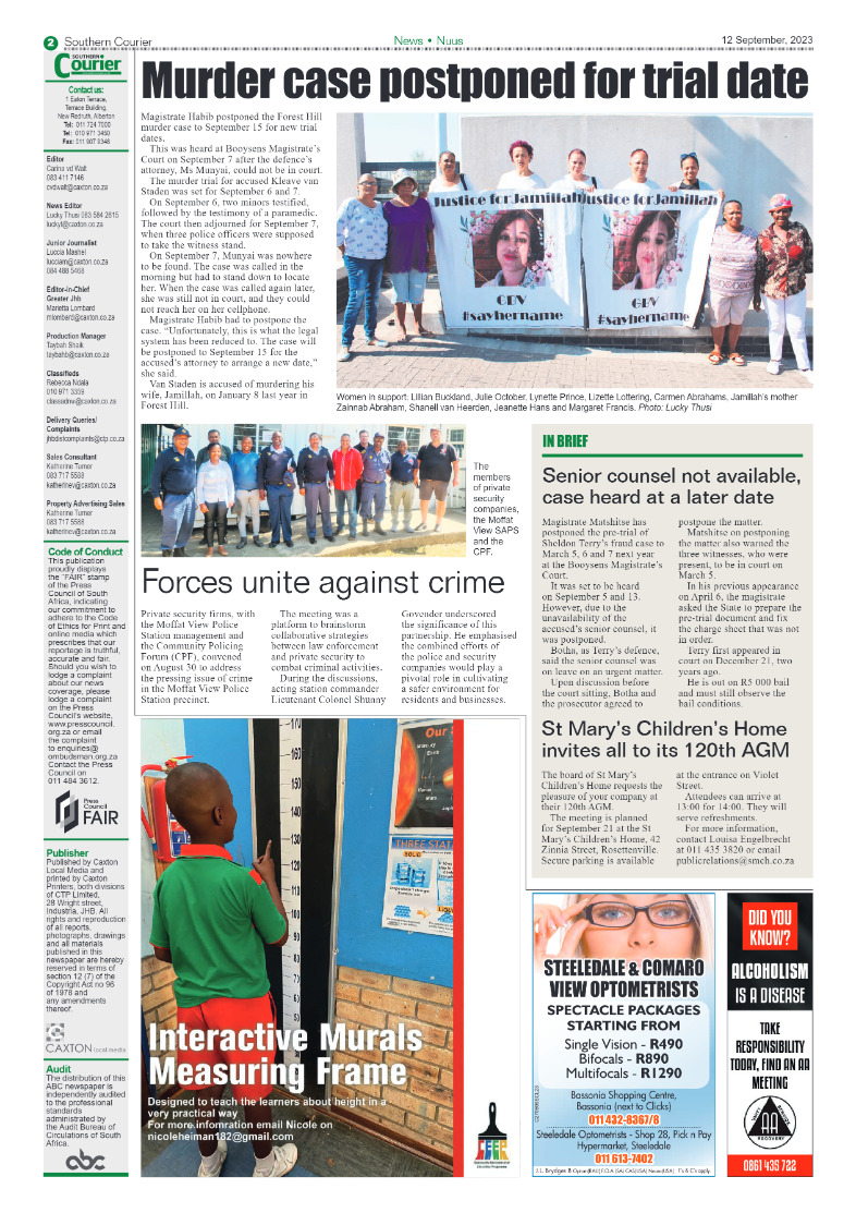 Southern Courier 12 September 2023 page 2