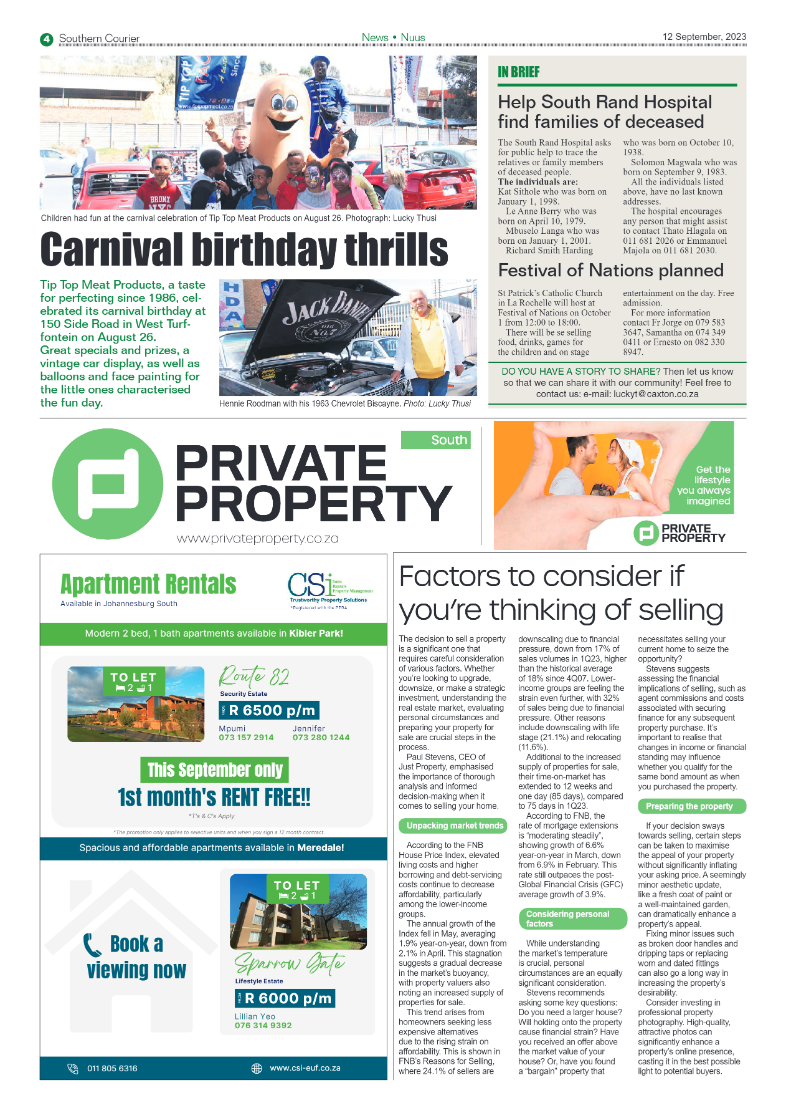 Southern Courier 12 September 2023 page 4
