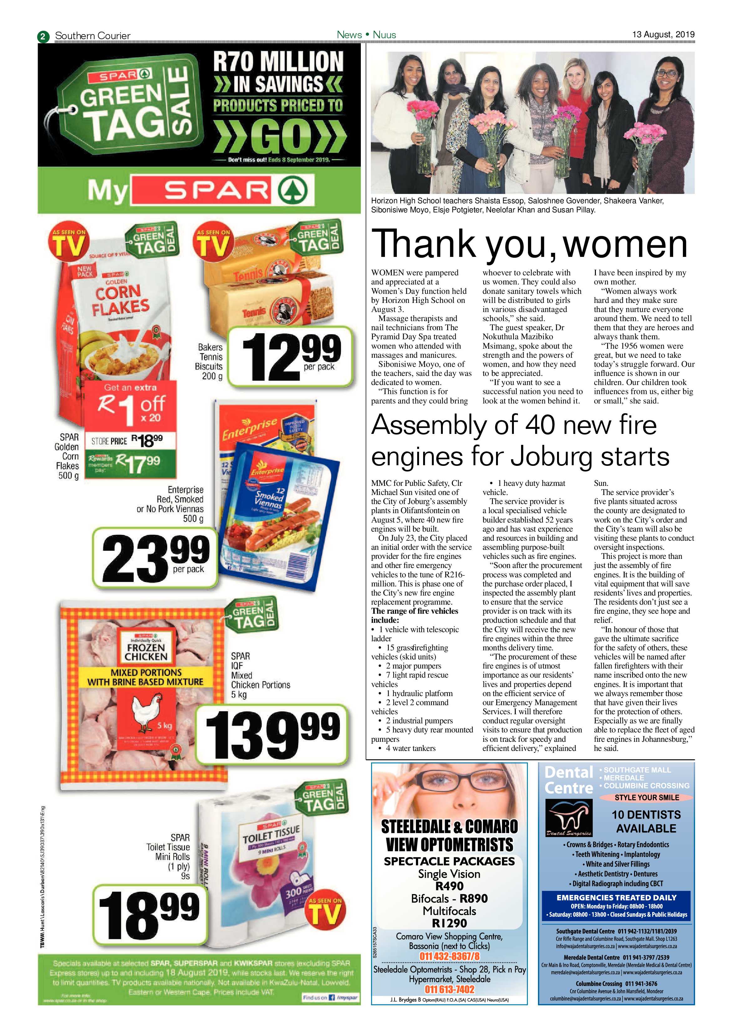 Southern Courier 13 August 2019 page 2