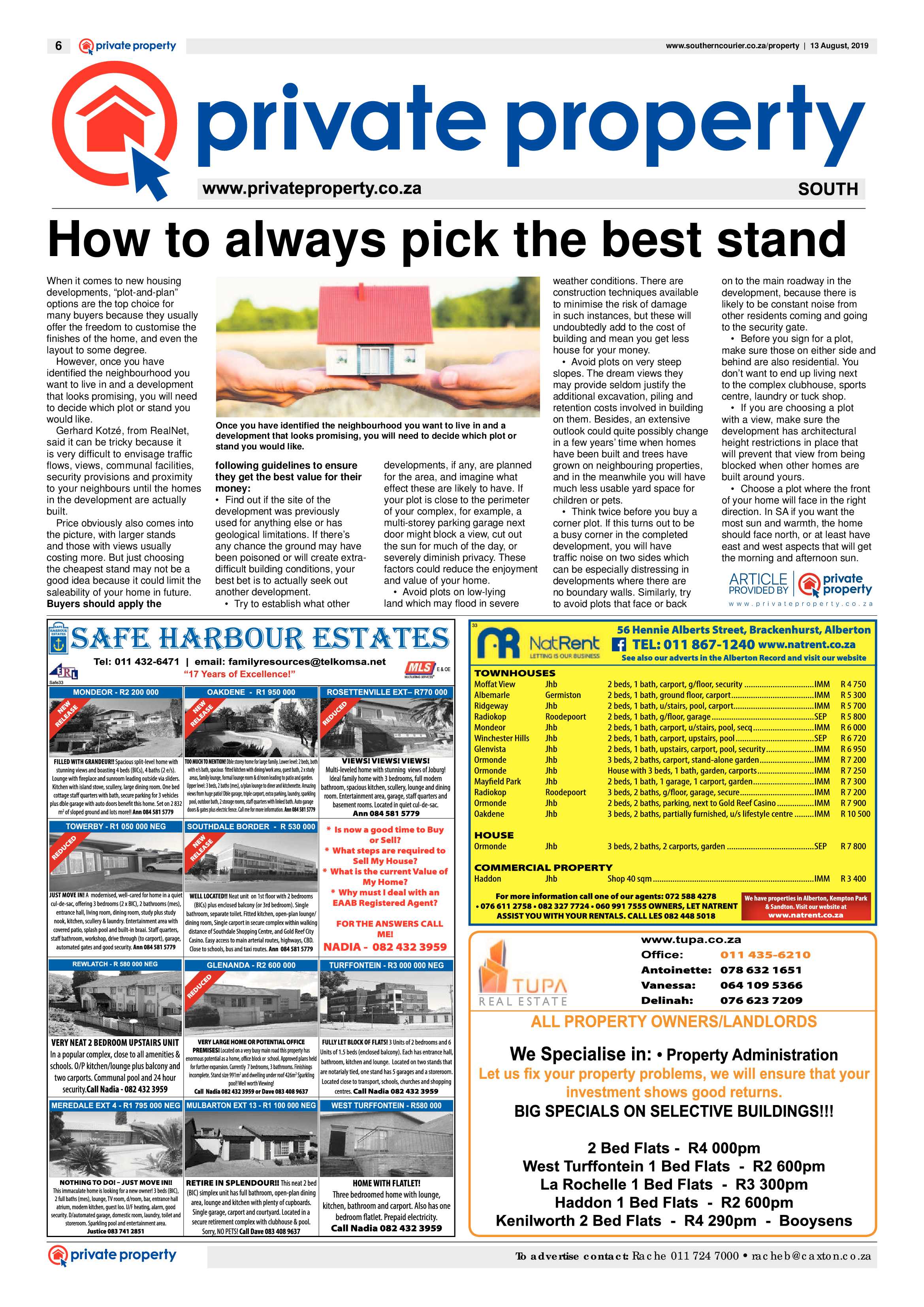 Southern Courier 13 August 2019 page 6