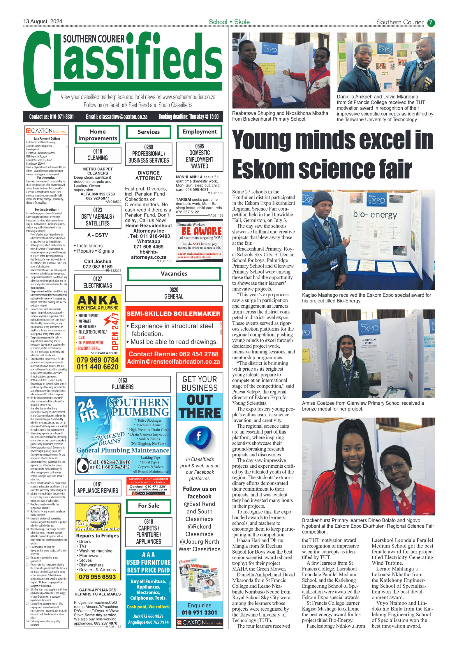 Southern Courier 13 August 2024 page 7