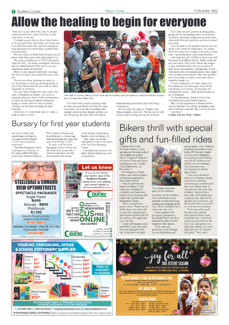 Southern Courier 13 Dec 2022 page 4