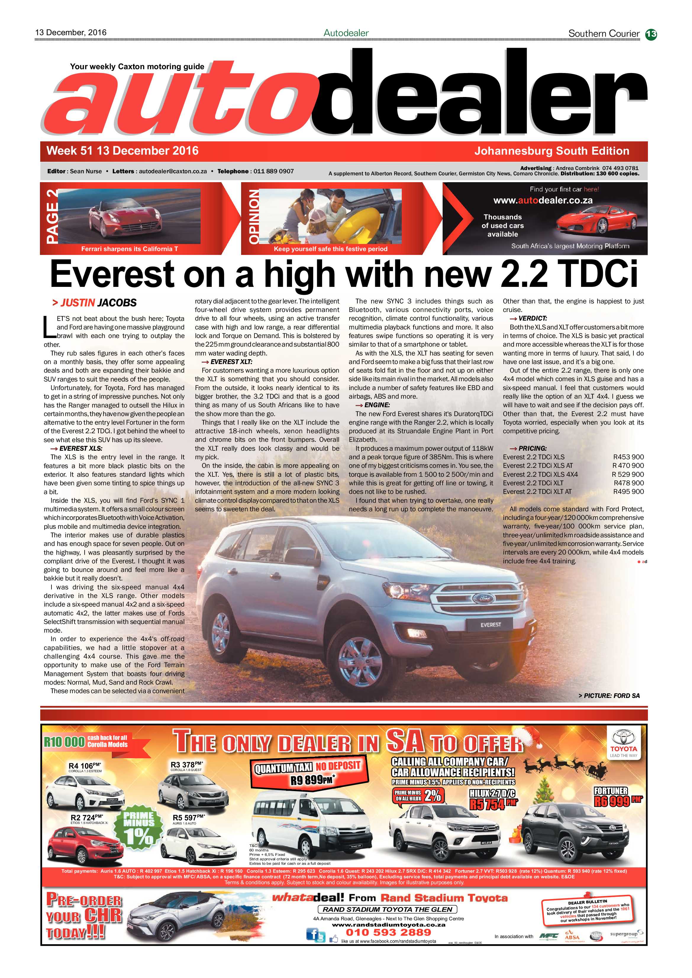 Southern Courier 13 December 2016 page 13