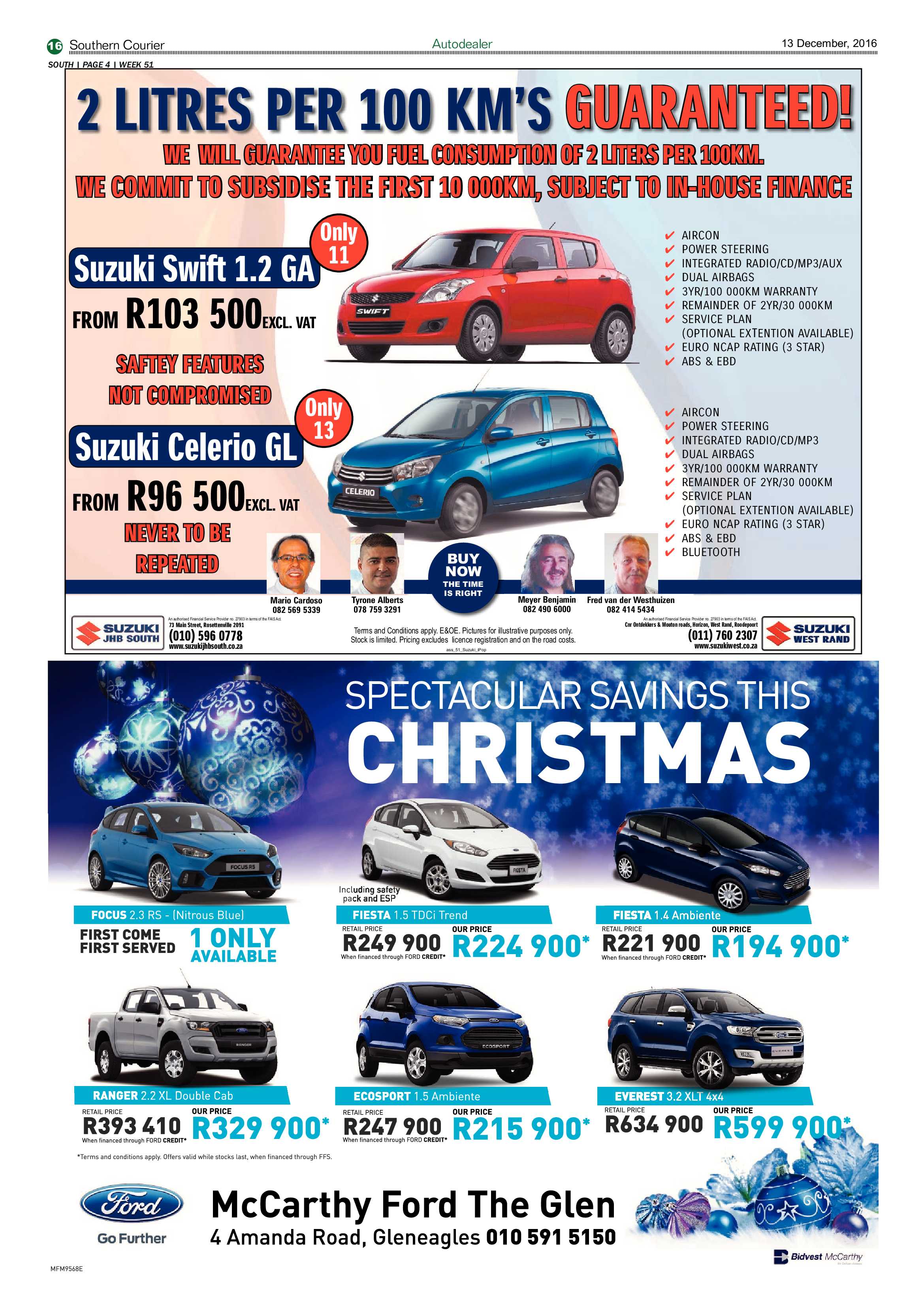 Southern Courier 13 December 2016 page 16
