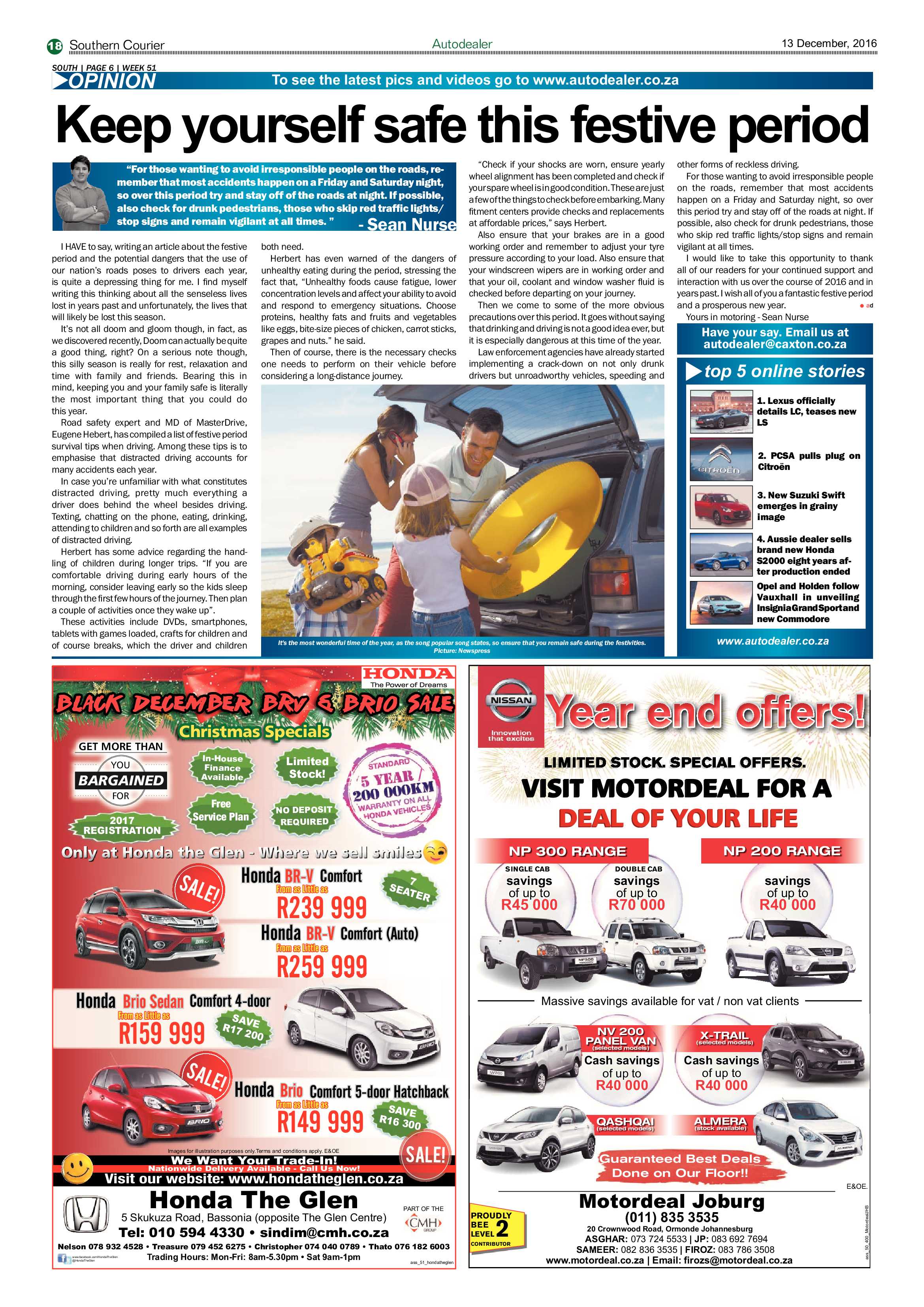 Southern Courier 13 December 2016 page 18