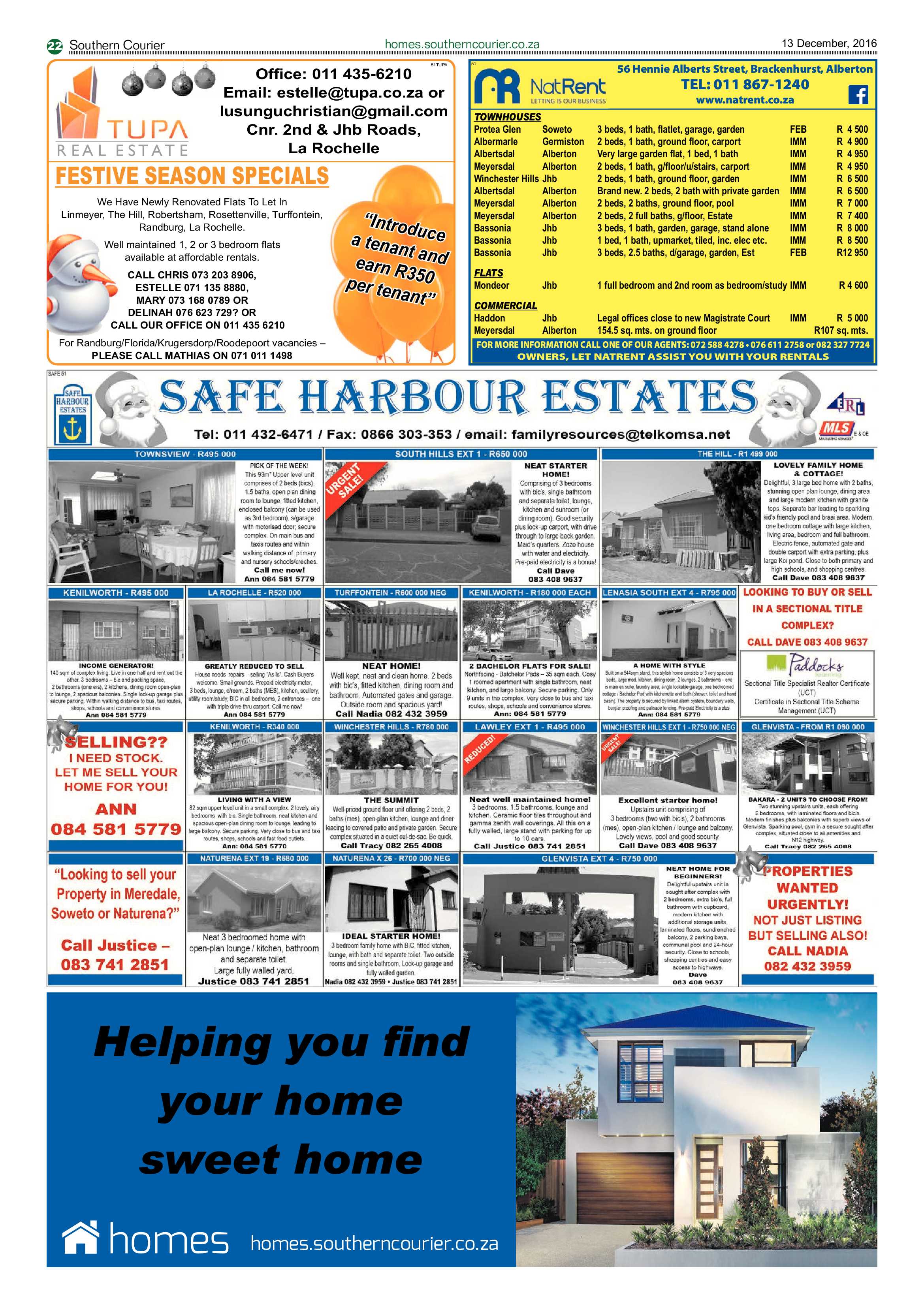 Southern Courier 13 December 2016 page 22