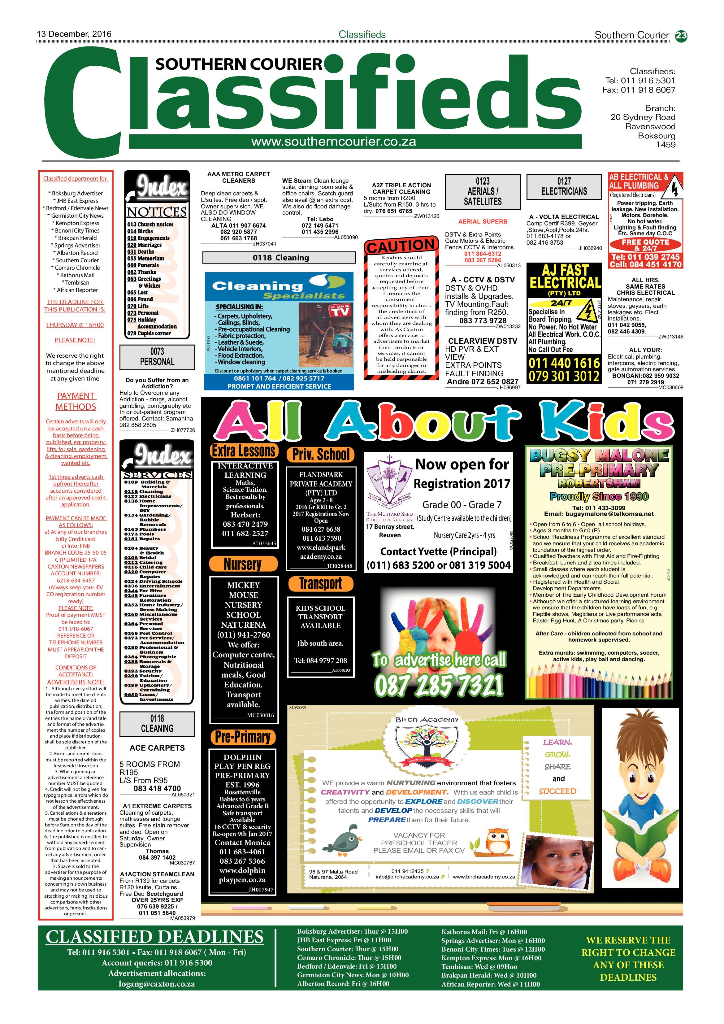 Southern Courier 13 December 2016 page 23