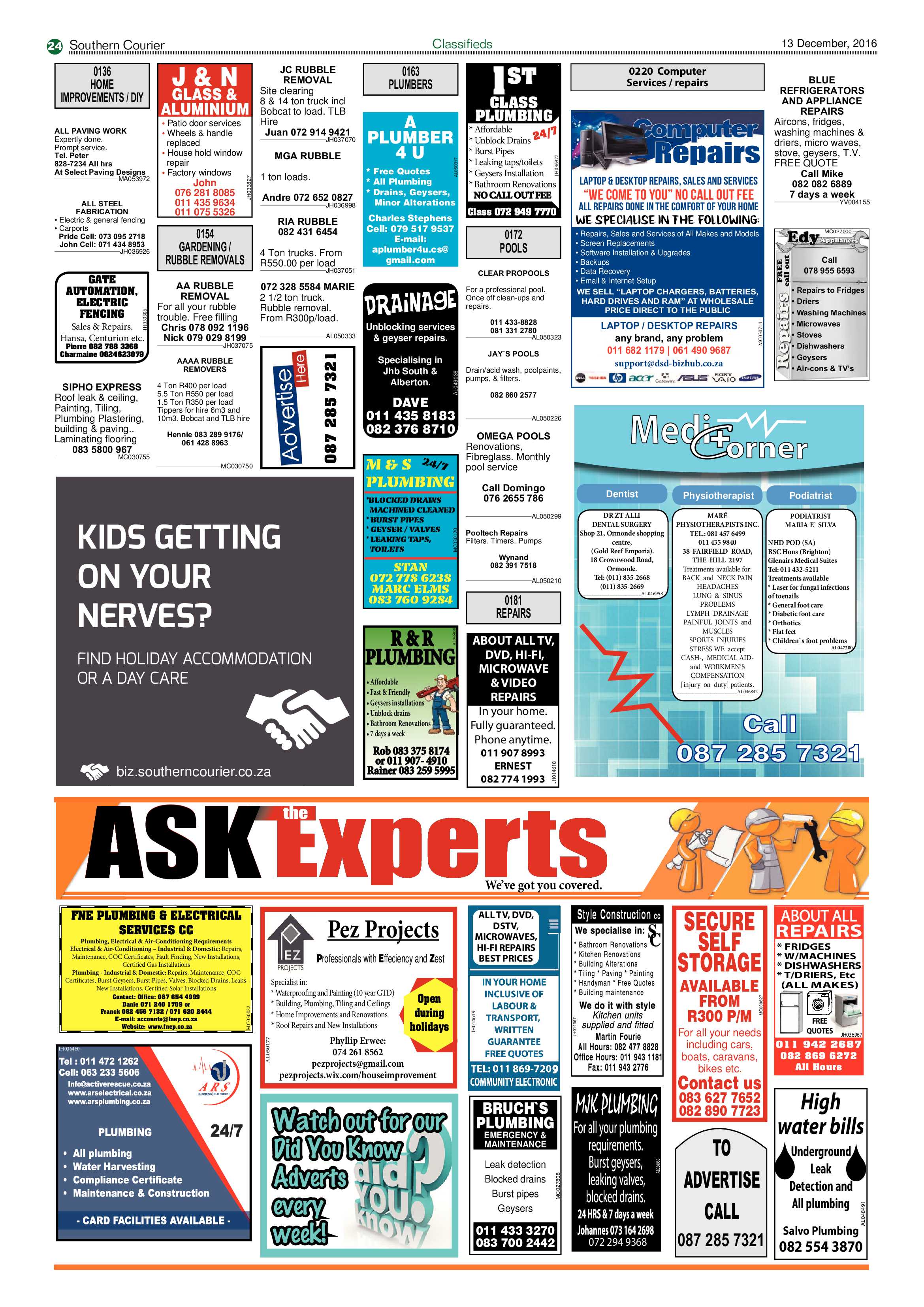 Southern Courier 13 December 2016 page 24