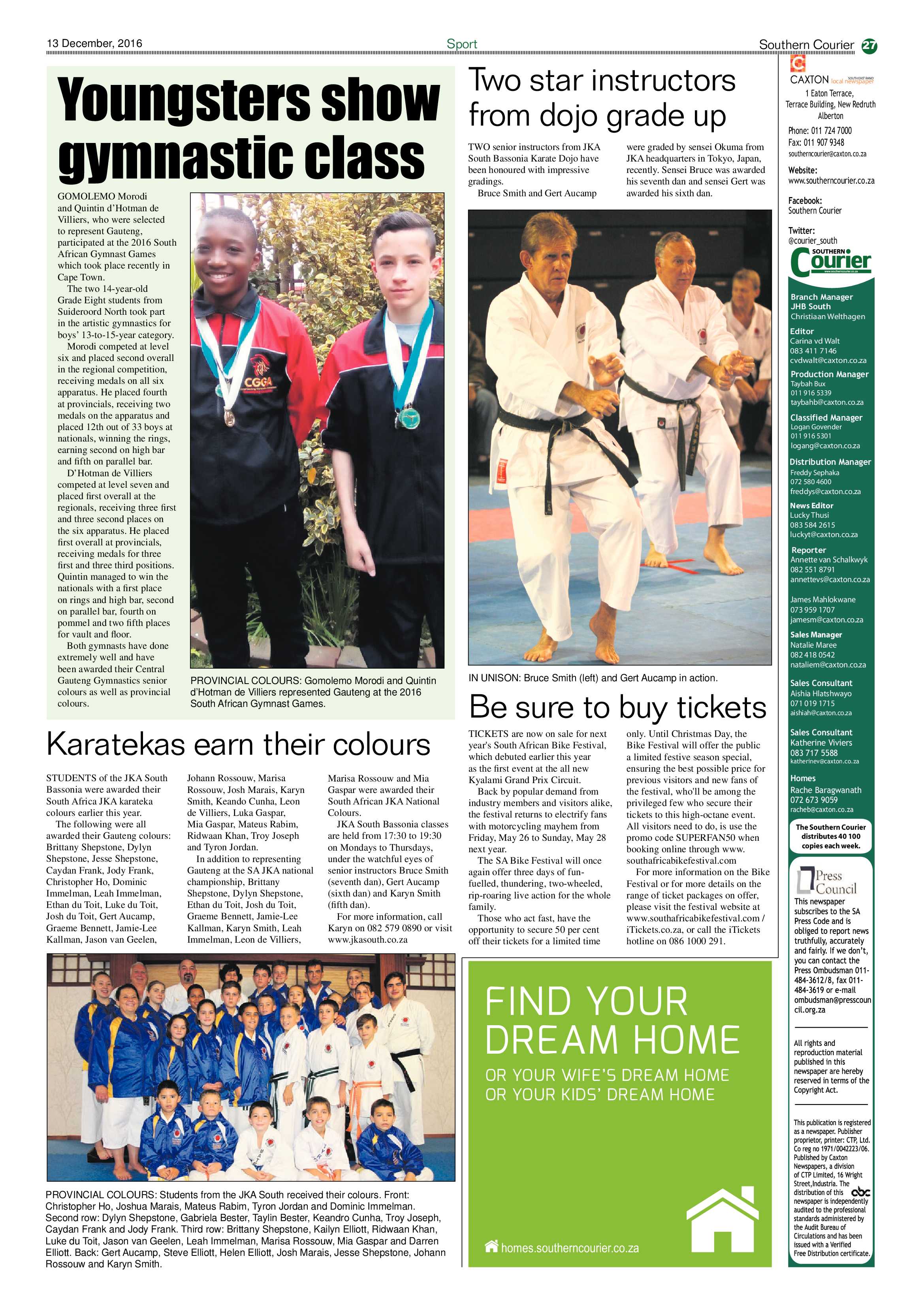 Southern Courier 13 December 2016 page 27