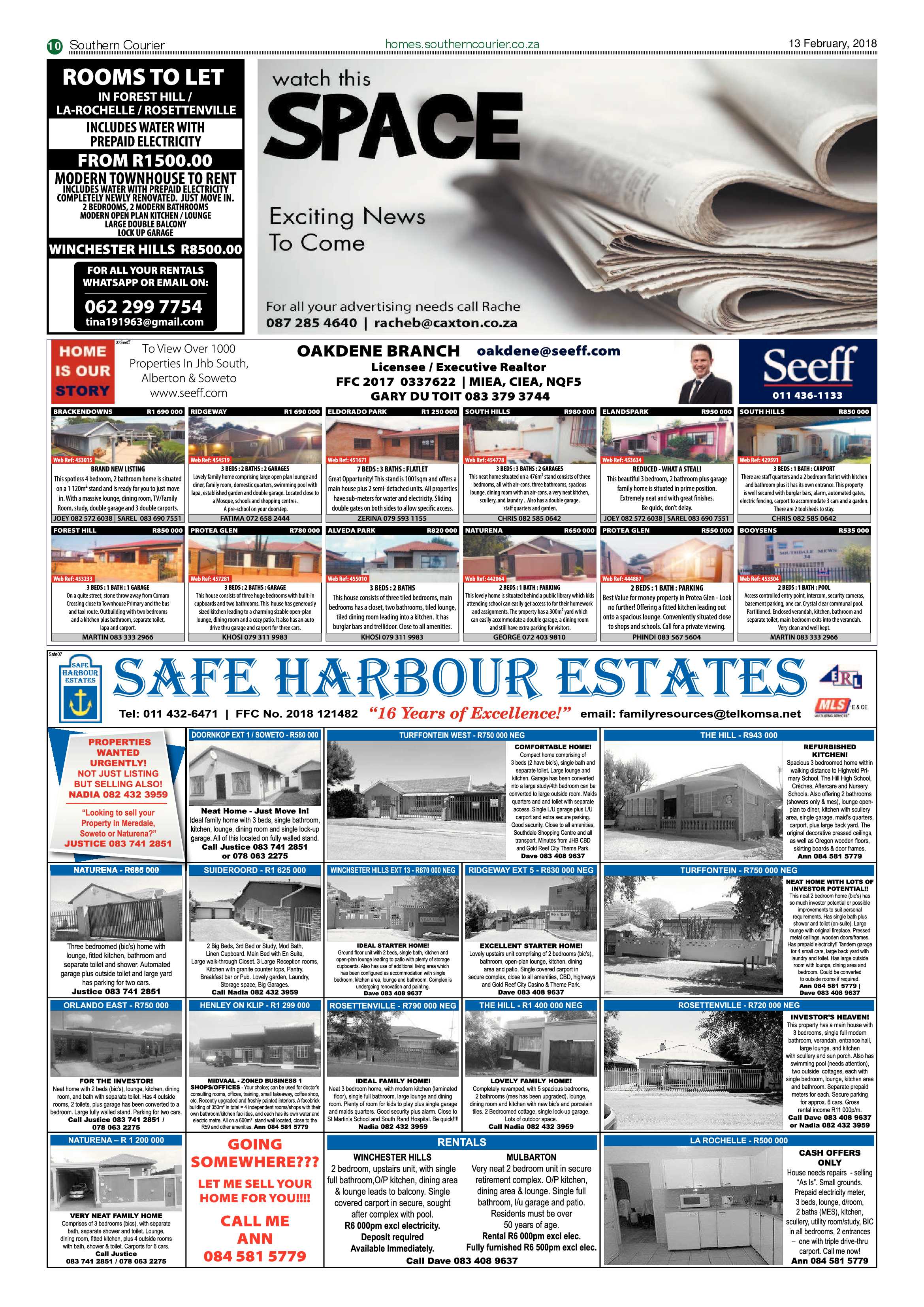 Southern Courier 13 February 2018 page 10