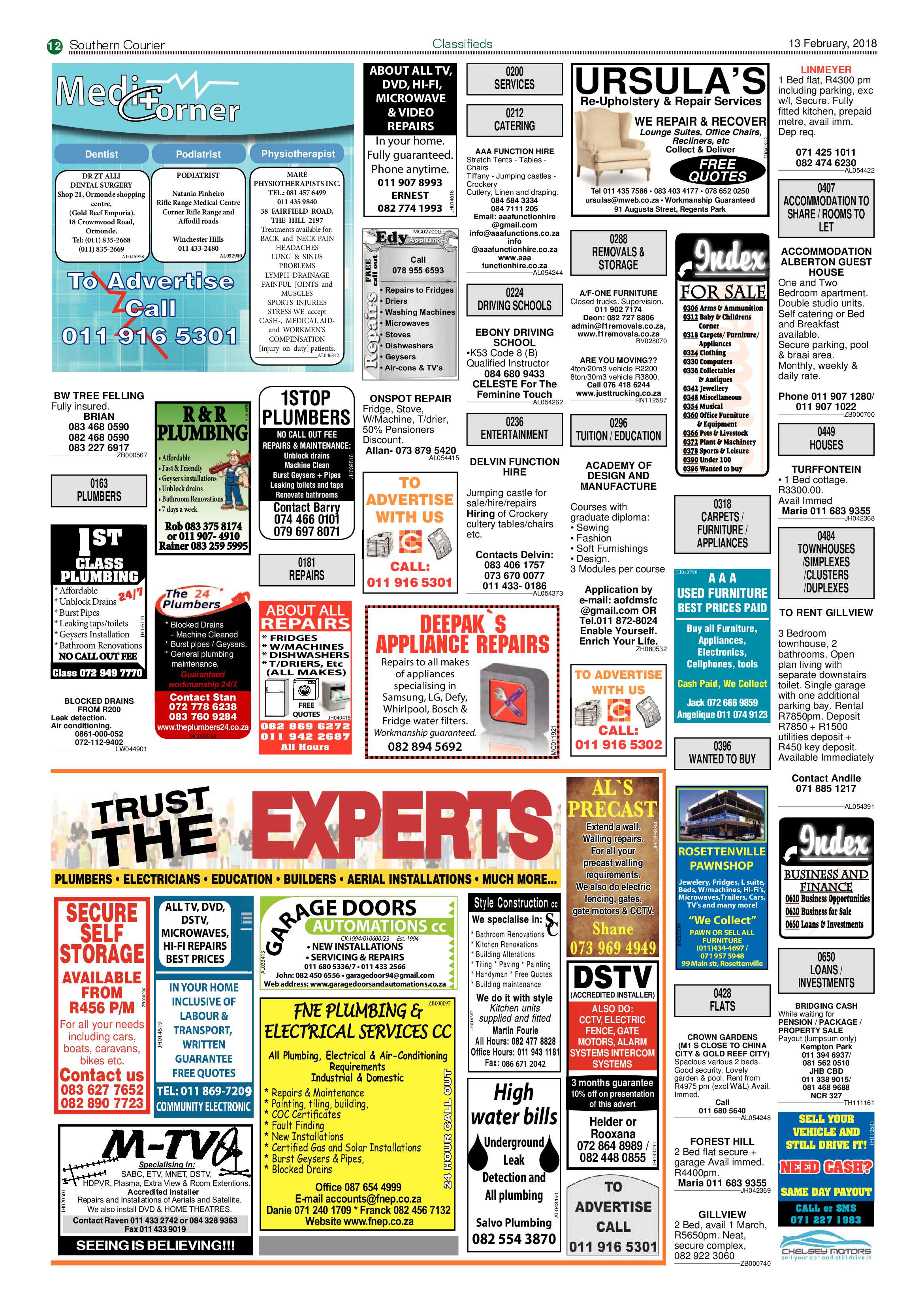Southern Courier 13 February 2018 page 12