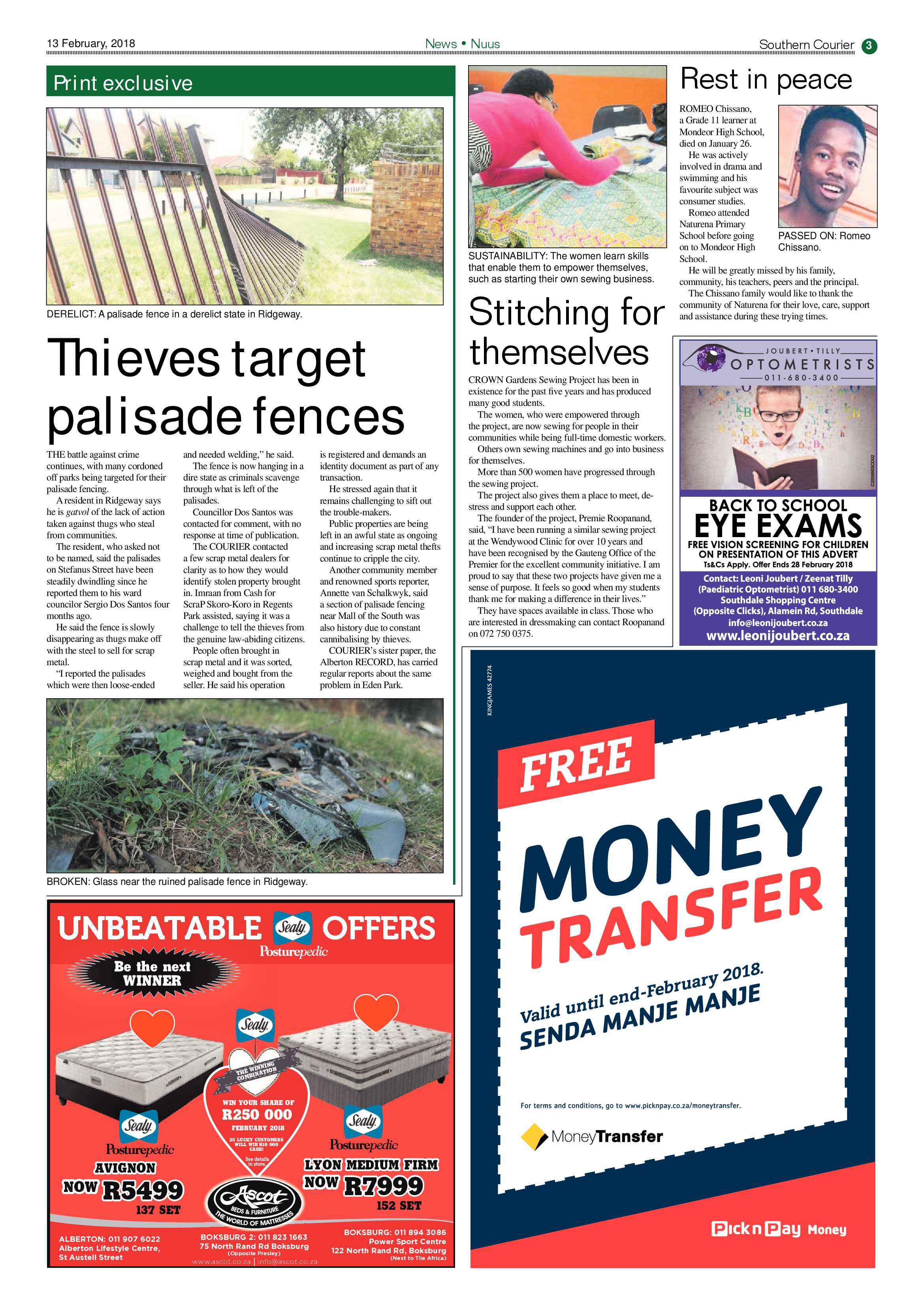 Southern Courier 13 February 2018 page 3