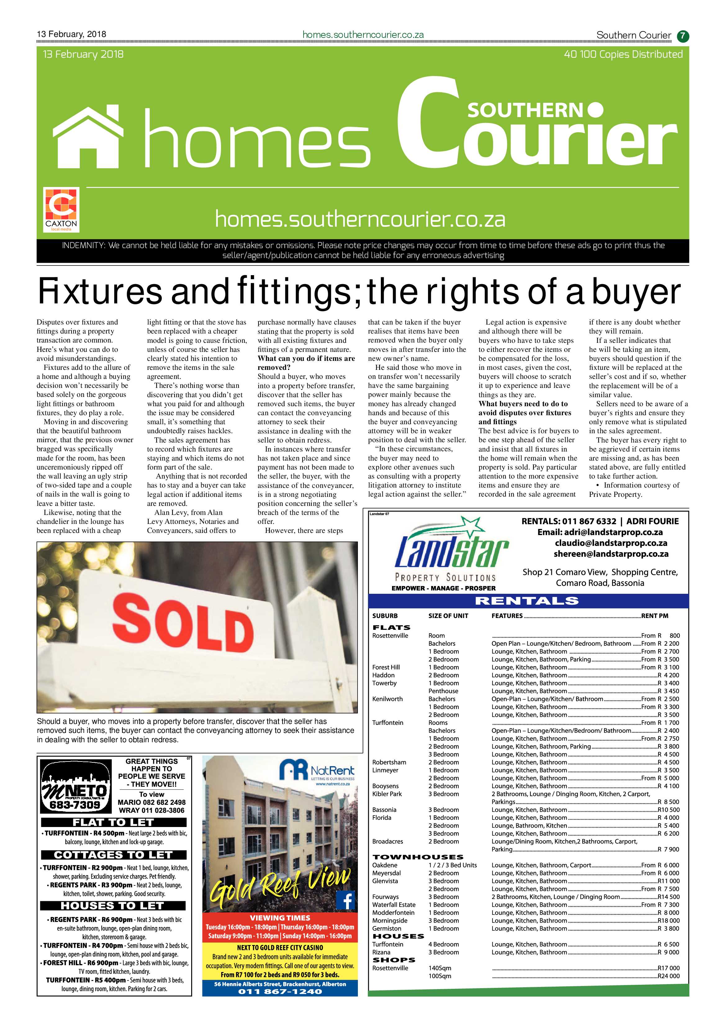 Southern Courier 13 February 2018 page 7
