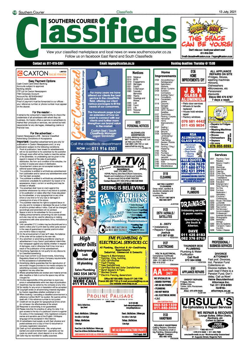 Southern Courier 13 July 2021 page 10