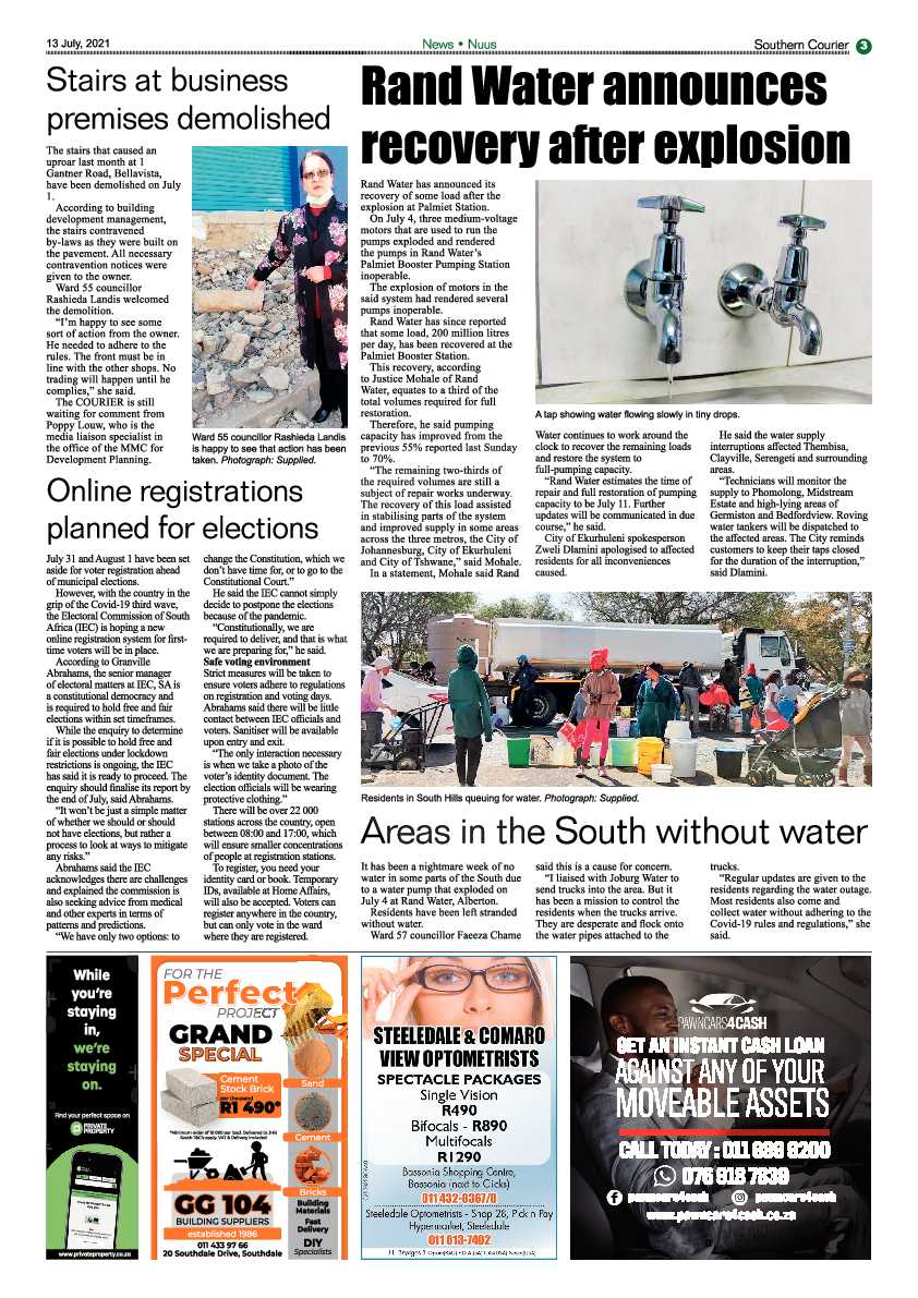 Southern Courier 13 July 2021 page 3