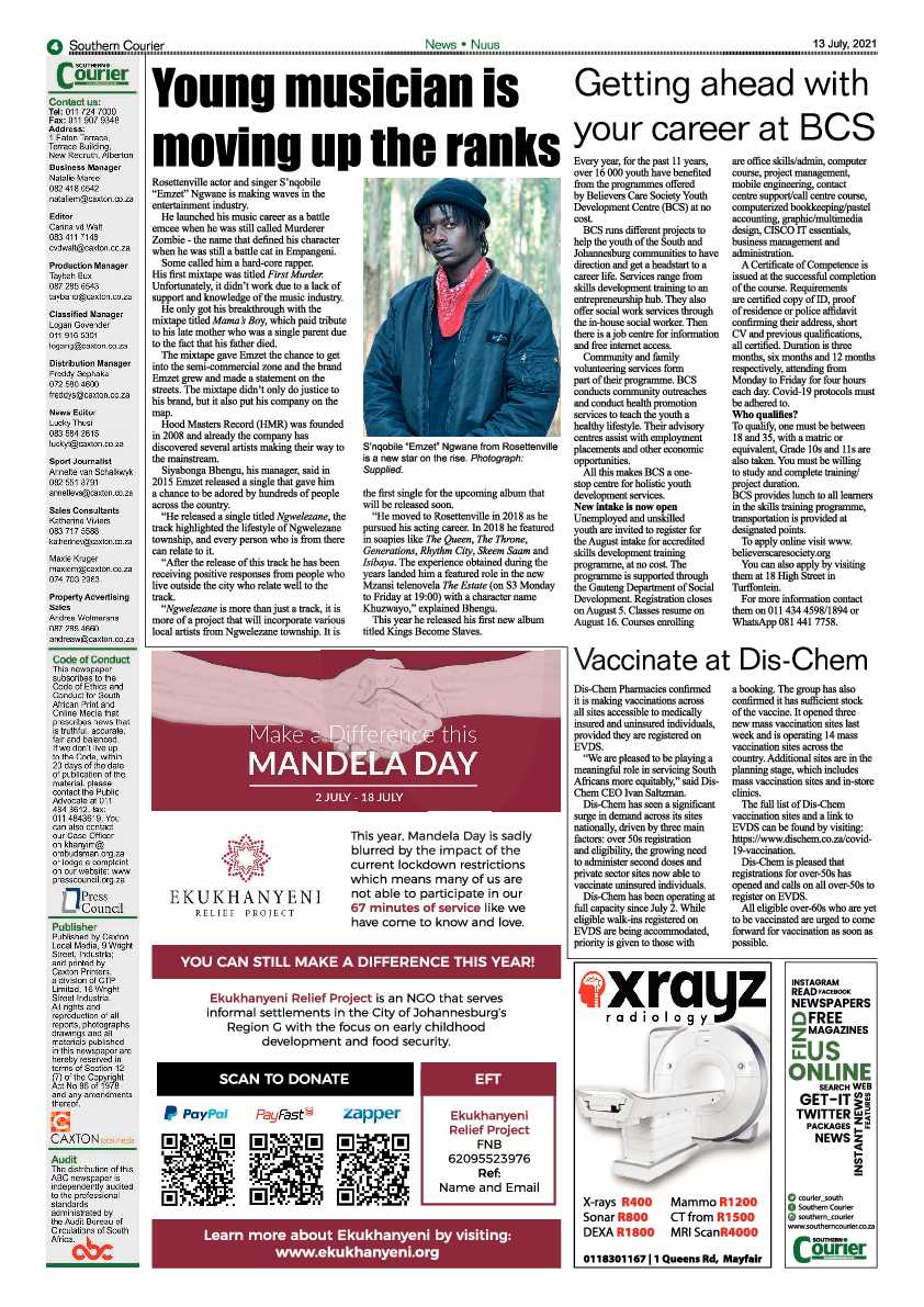 Southern Courier 13 July 2021 page 4