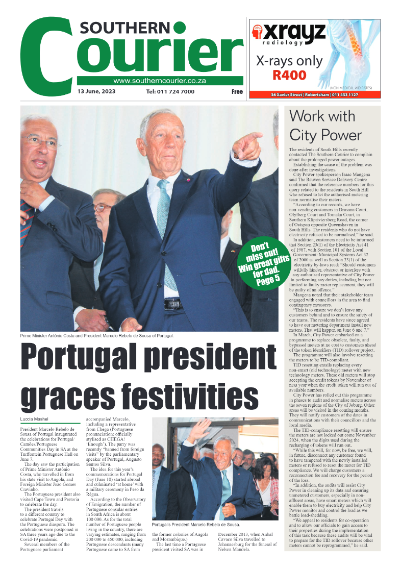 Southern Courier 13 June 2023 page 1
