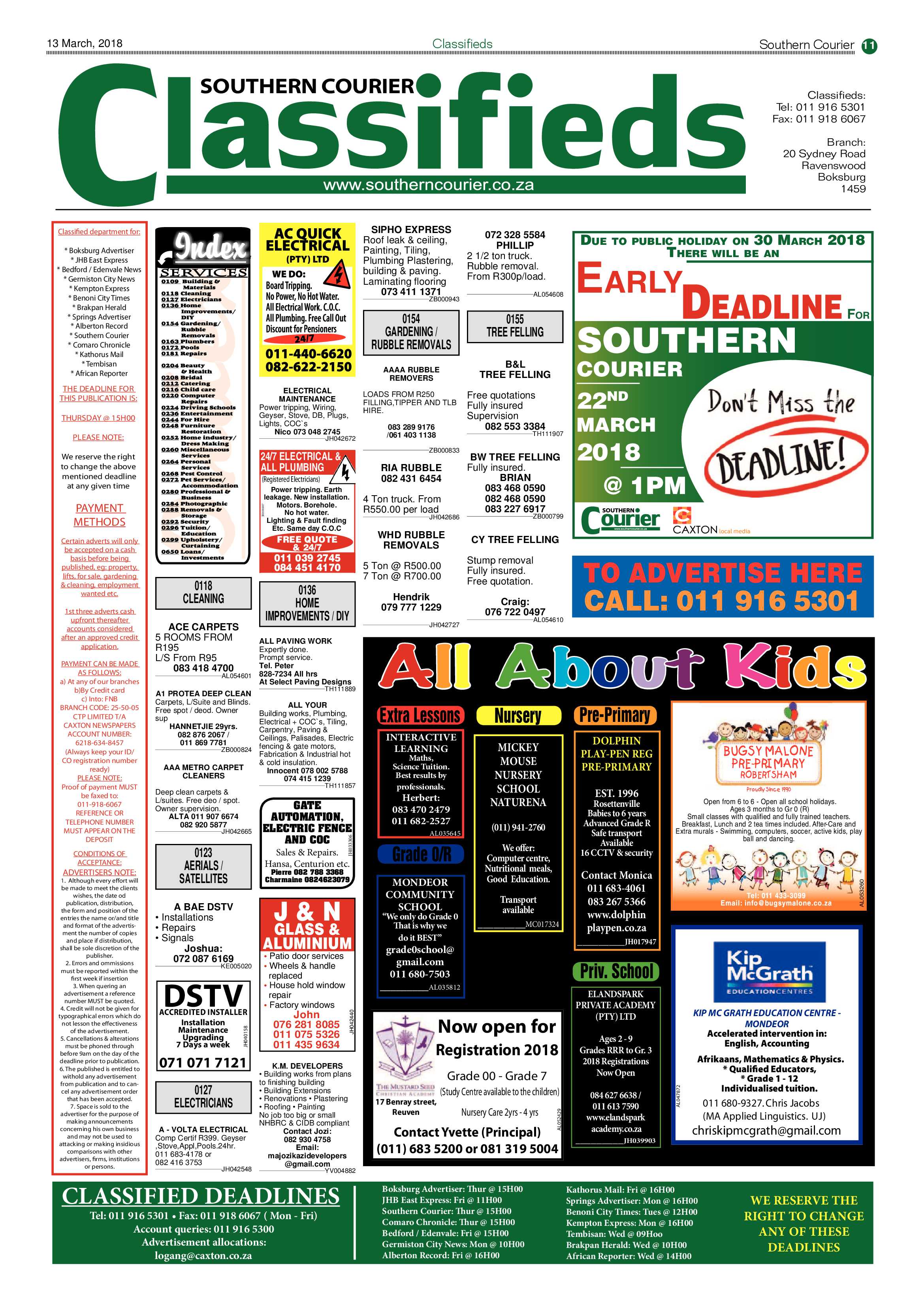 Southern Courier 13 March 2018 page 11