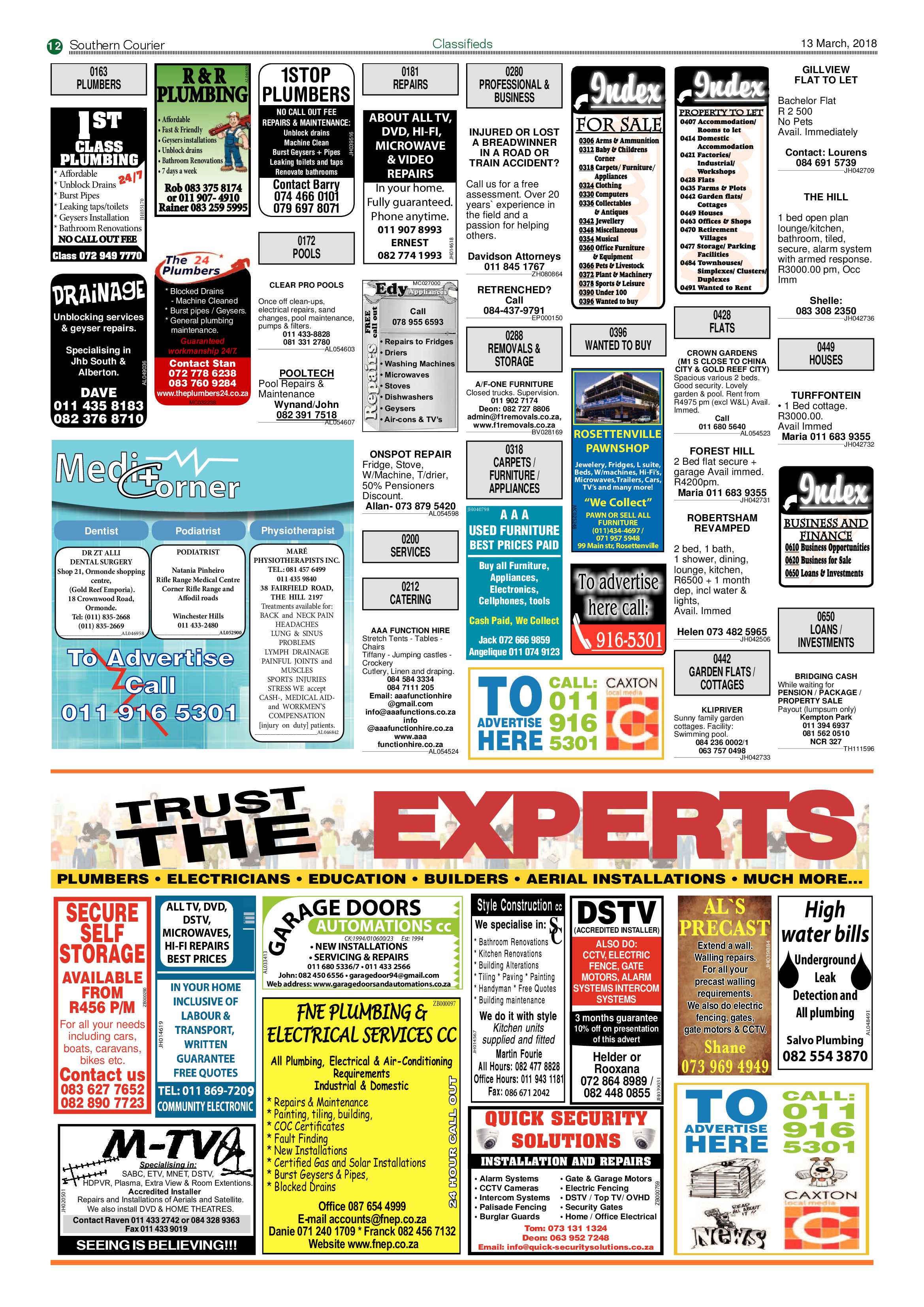 Southern Courier 13 March 2018 page 12