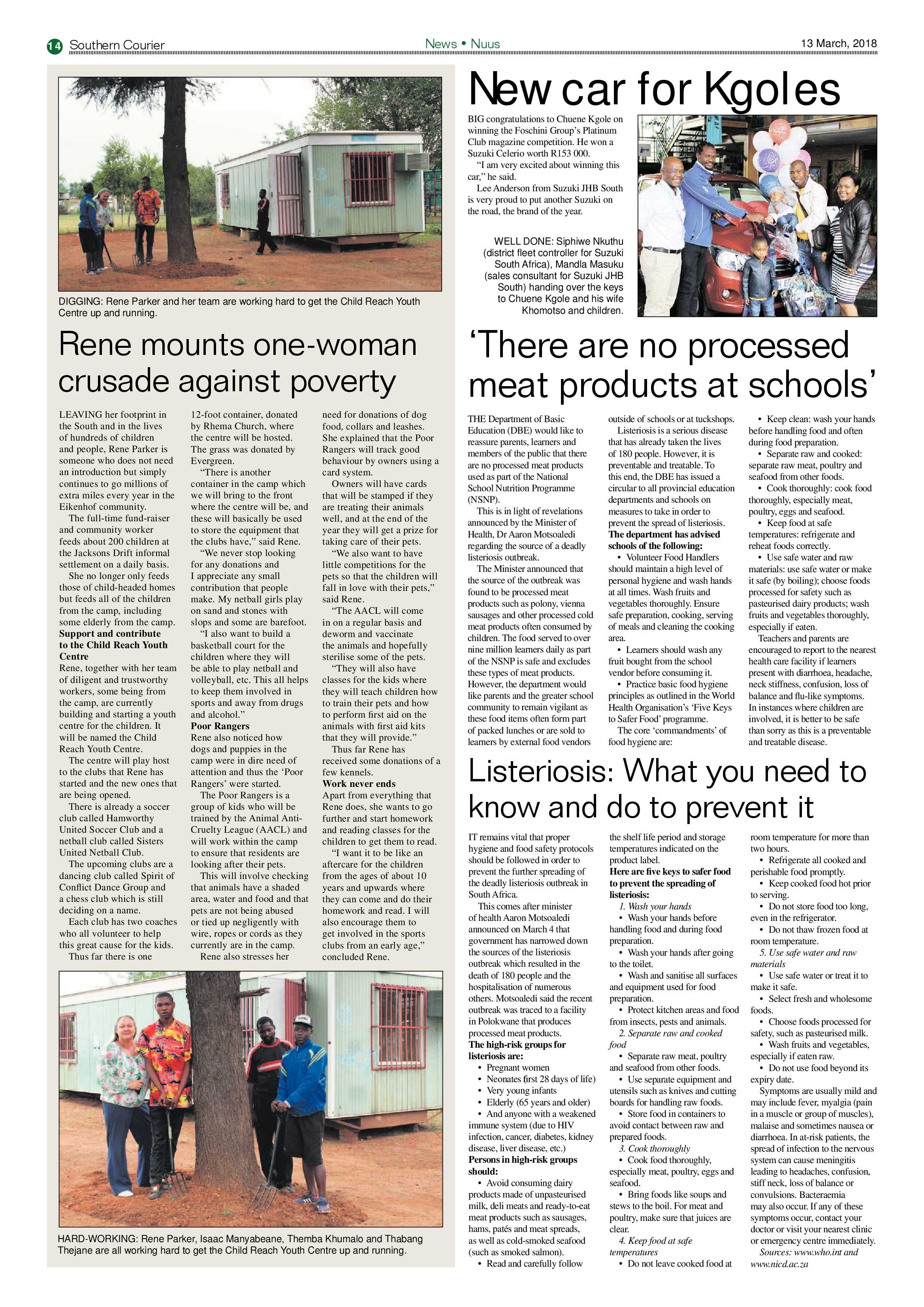 Southern Courier 13 March 2018 page 14