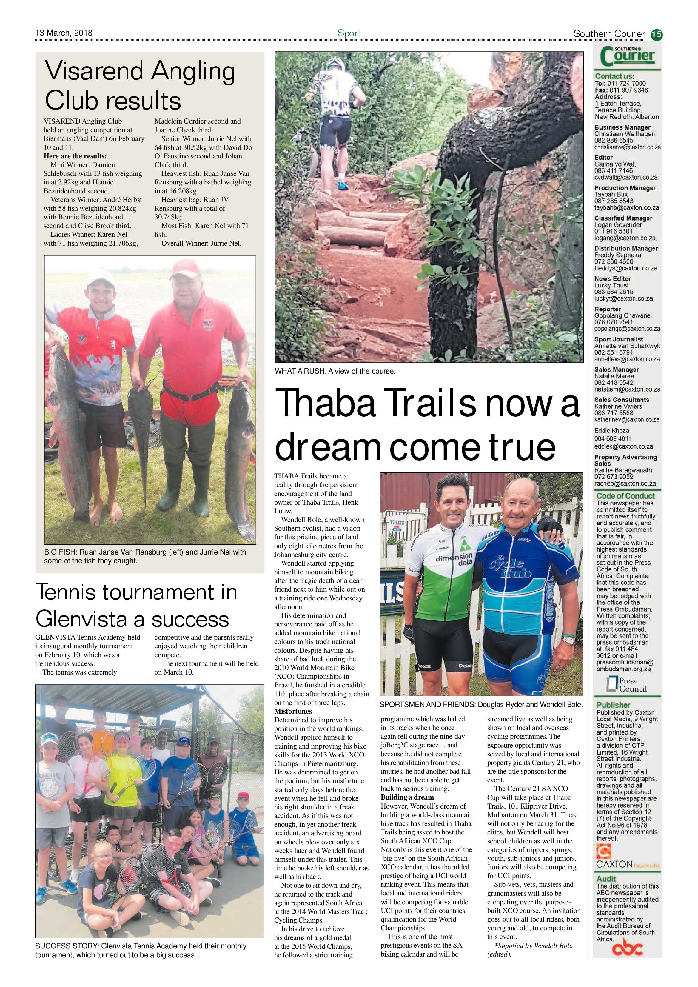 Southern Courier 13 March 2018 page 15