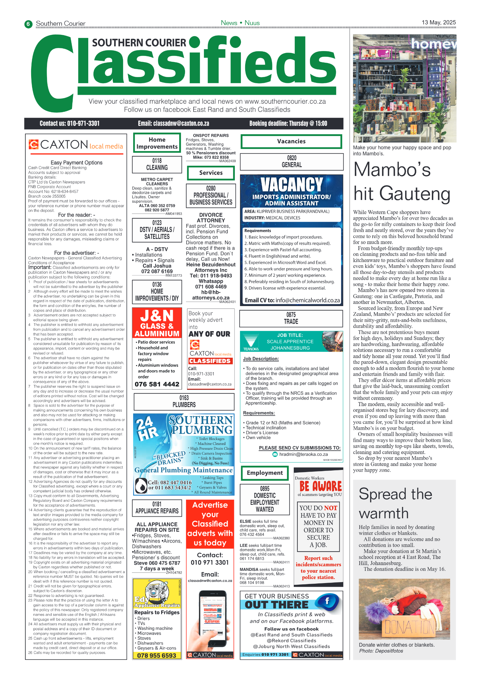 Southern Courier 13 May 2025 page 6
