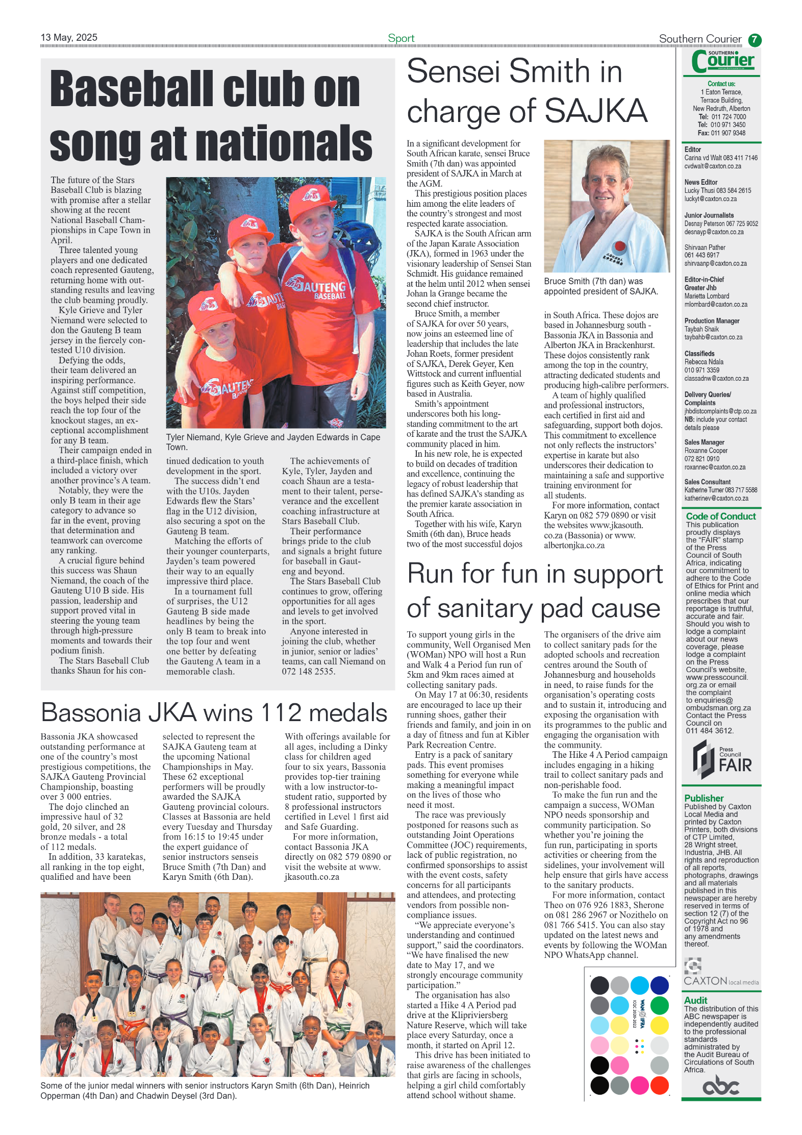 Southern Courier 13 May 2025 page 7