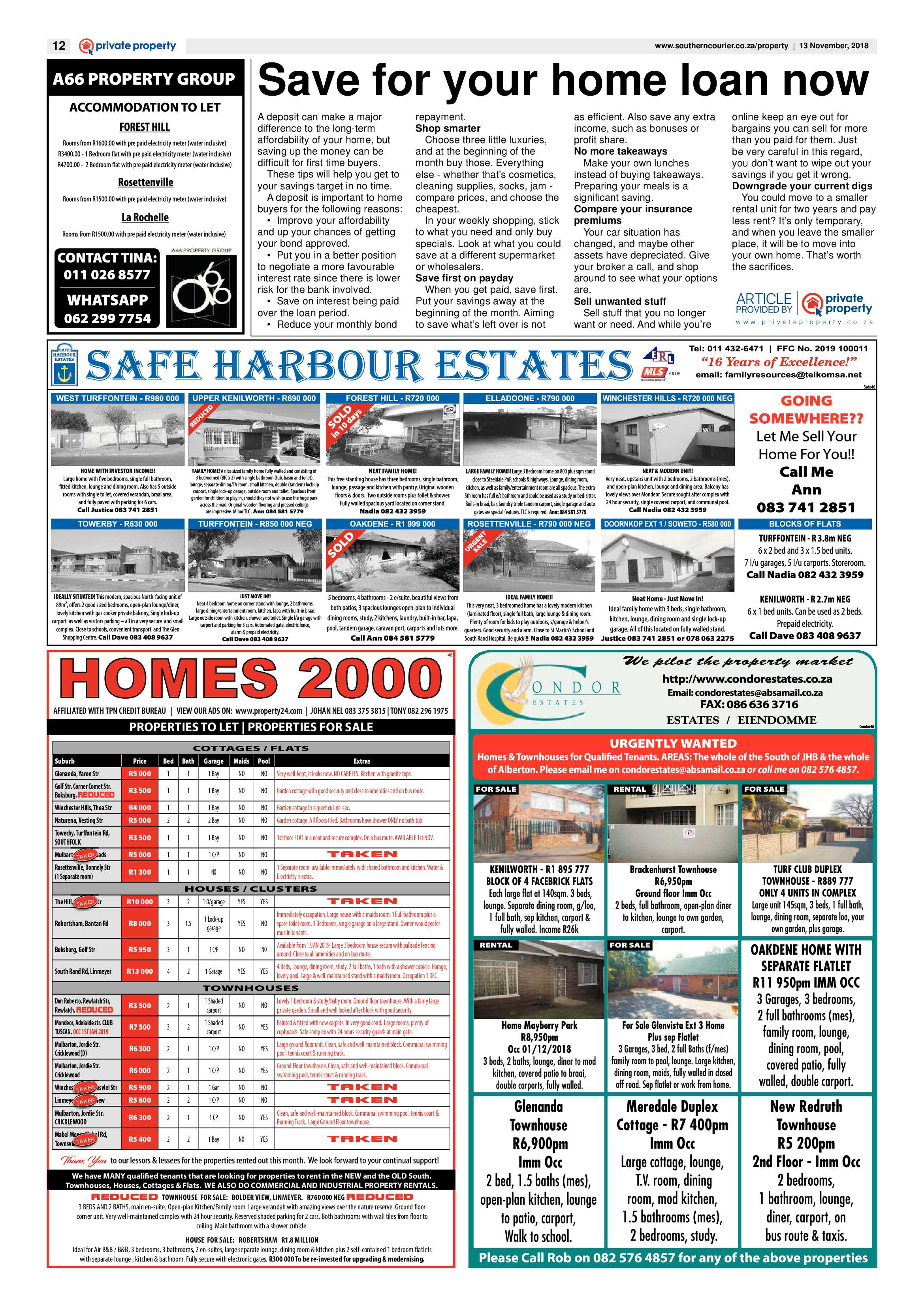 Southern Courier 13 November 2018 page 12