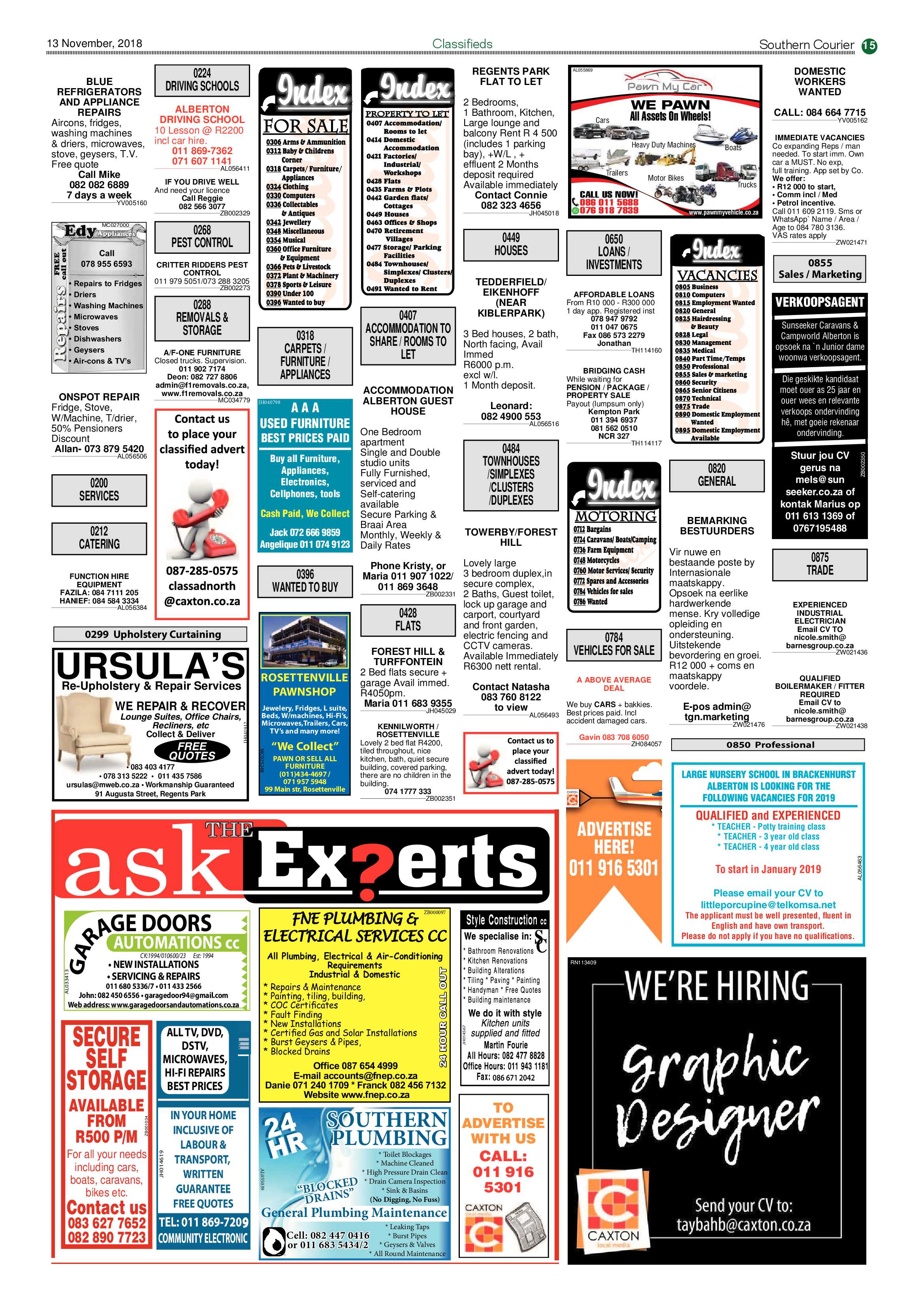 Southern Courier 13 November 2018 page 15