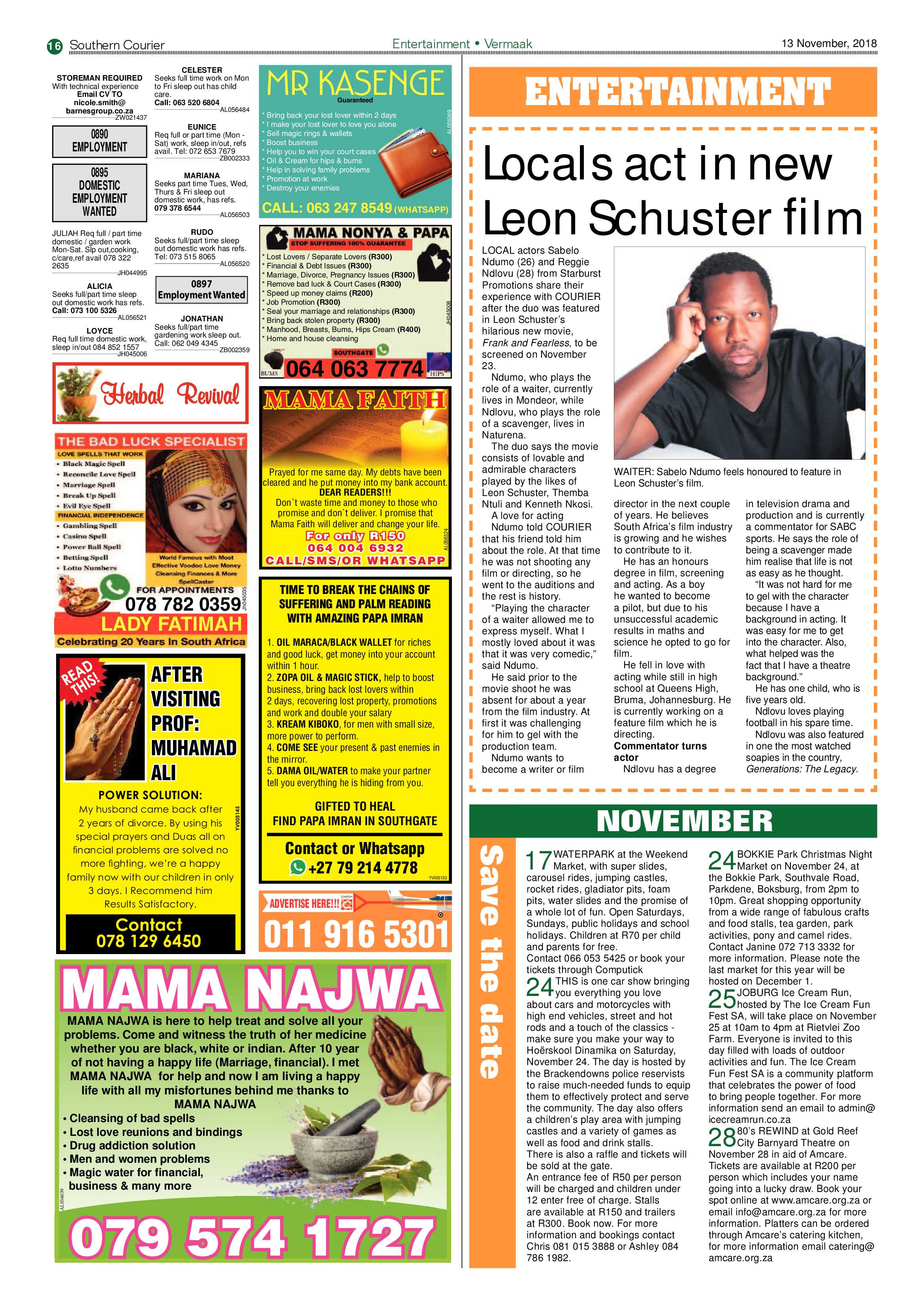 Southern Courier 13 November 2018 page 16