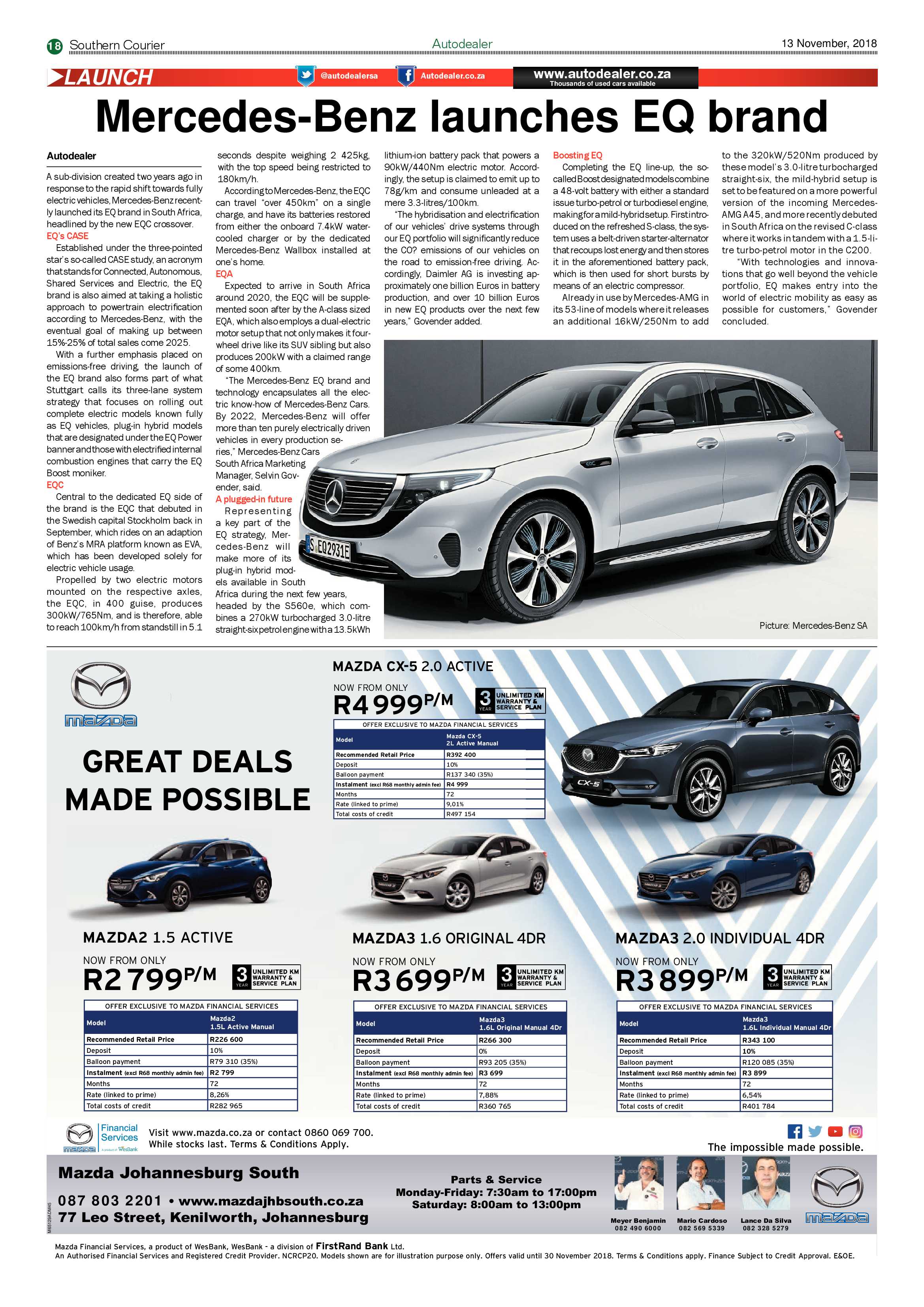 Southern Courier 13 November 2018 page 18