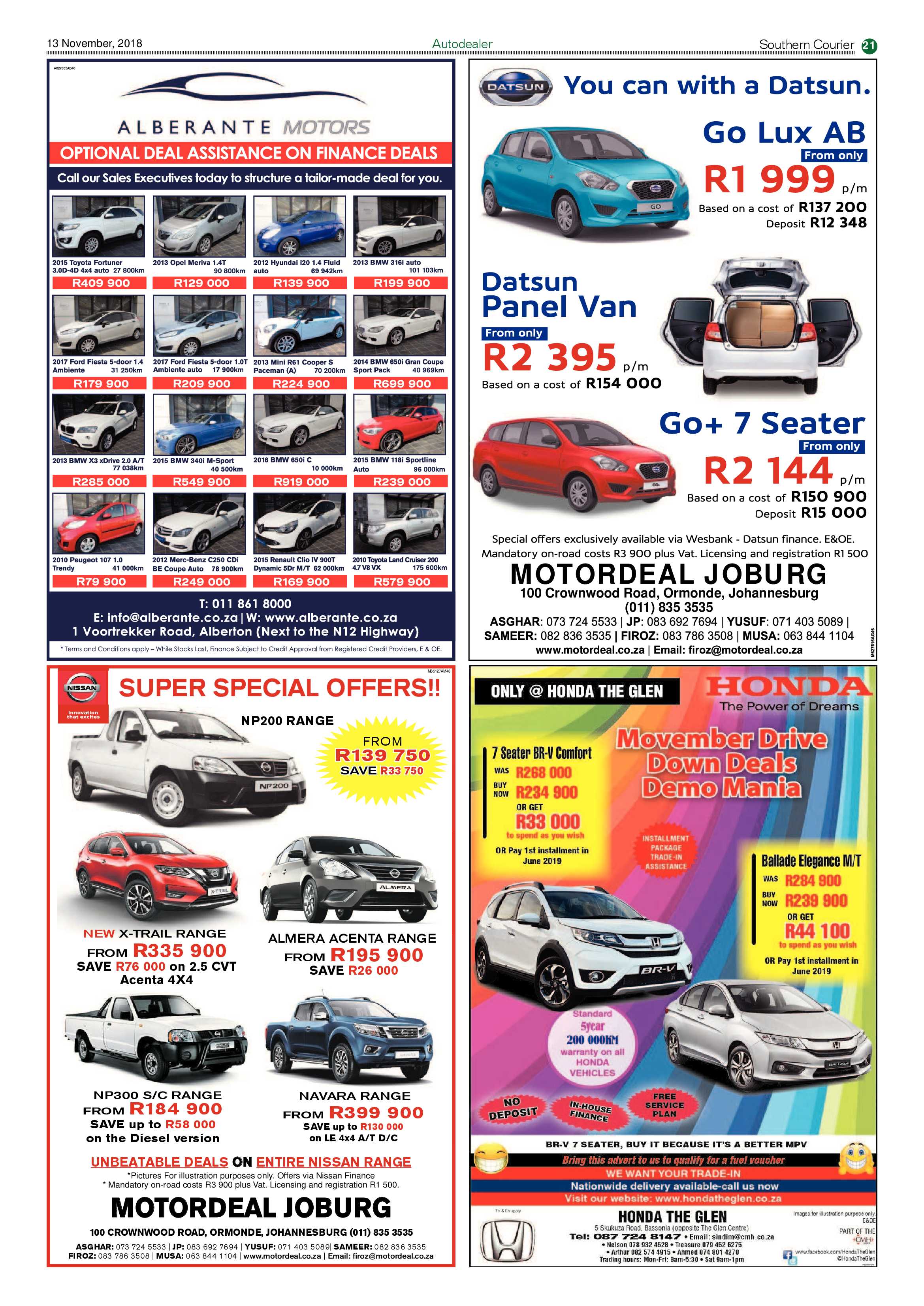 Southern Courier 13 November 2018 page 21