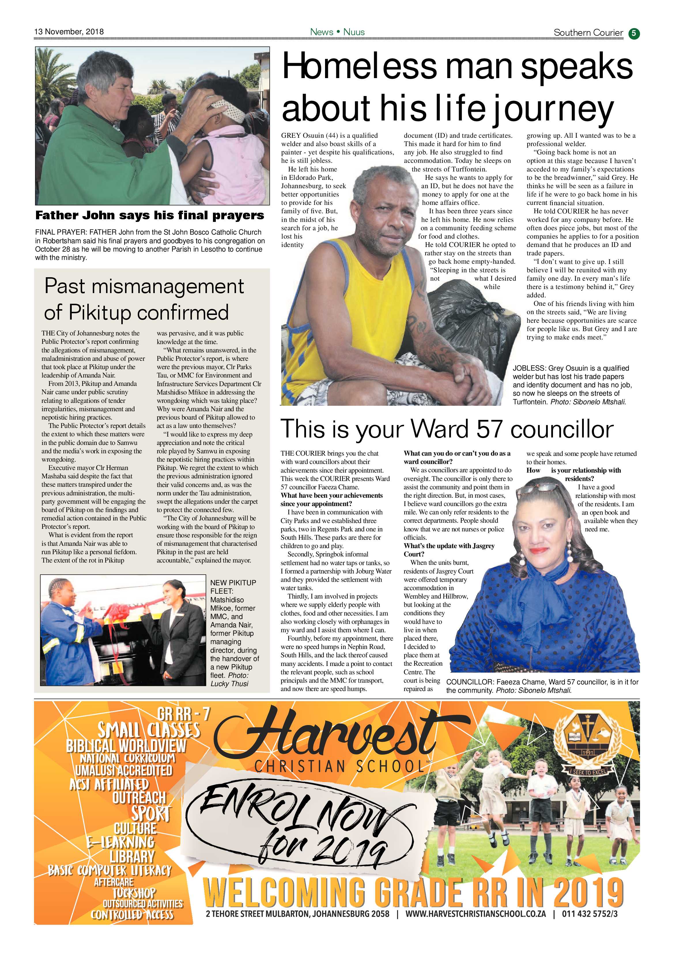 Southern Courier 13 November 2018 page 5