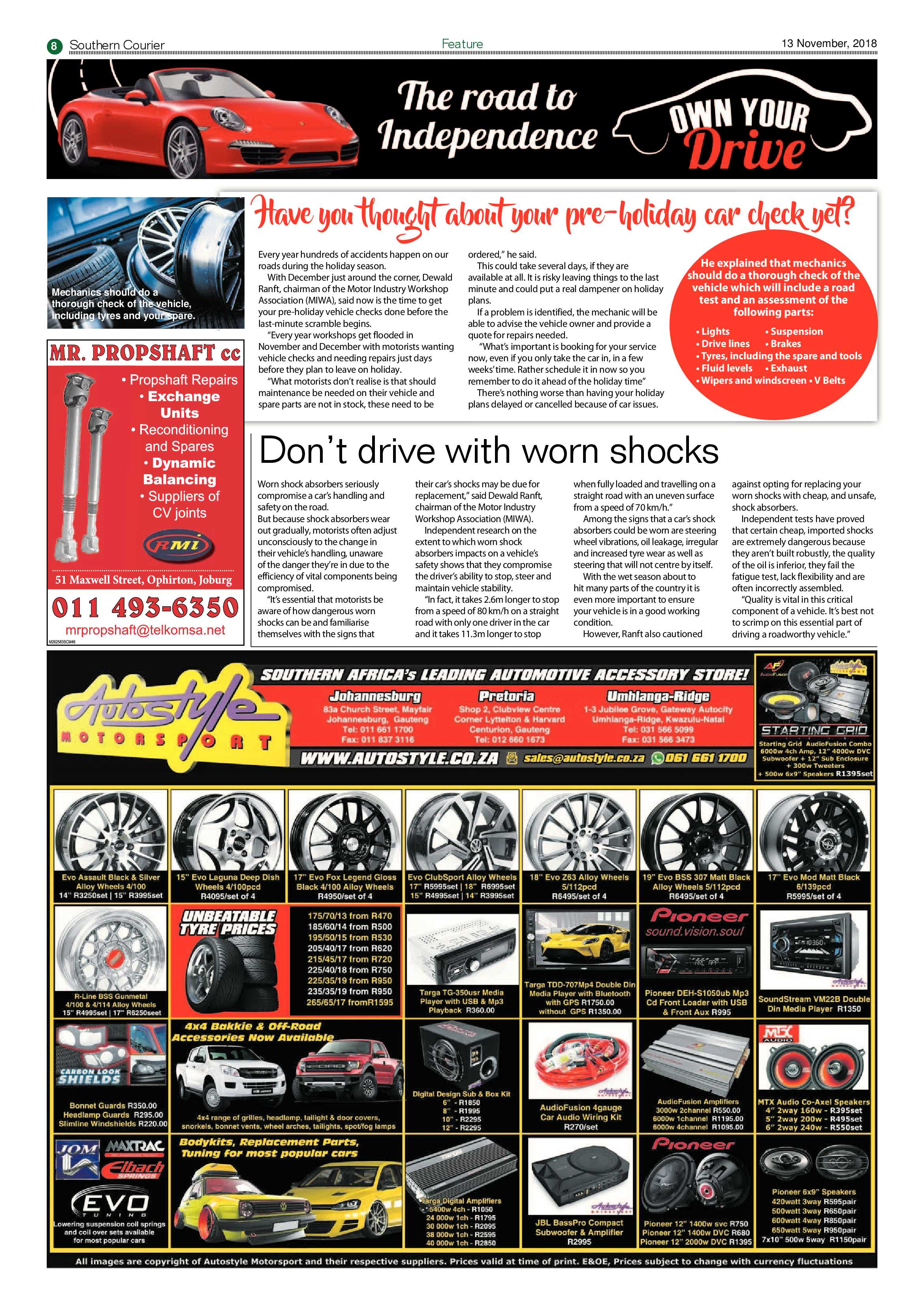 Southern Courier 13 November 2018 page 8