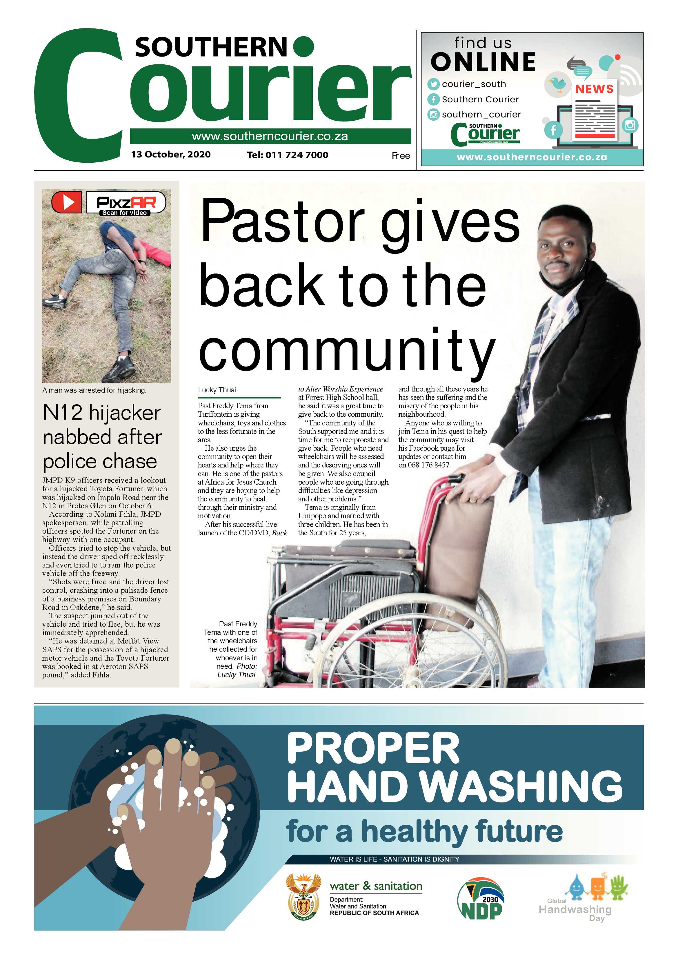 Southern Courier 13 October 2020 page 1