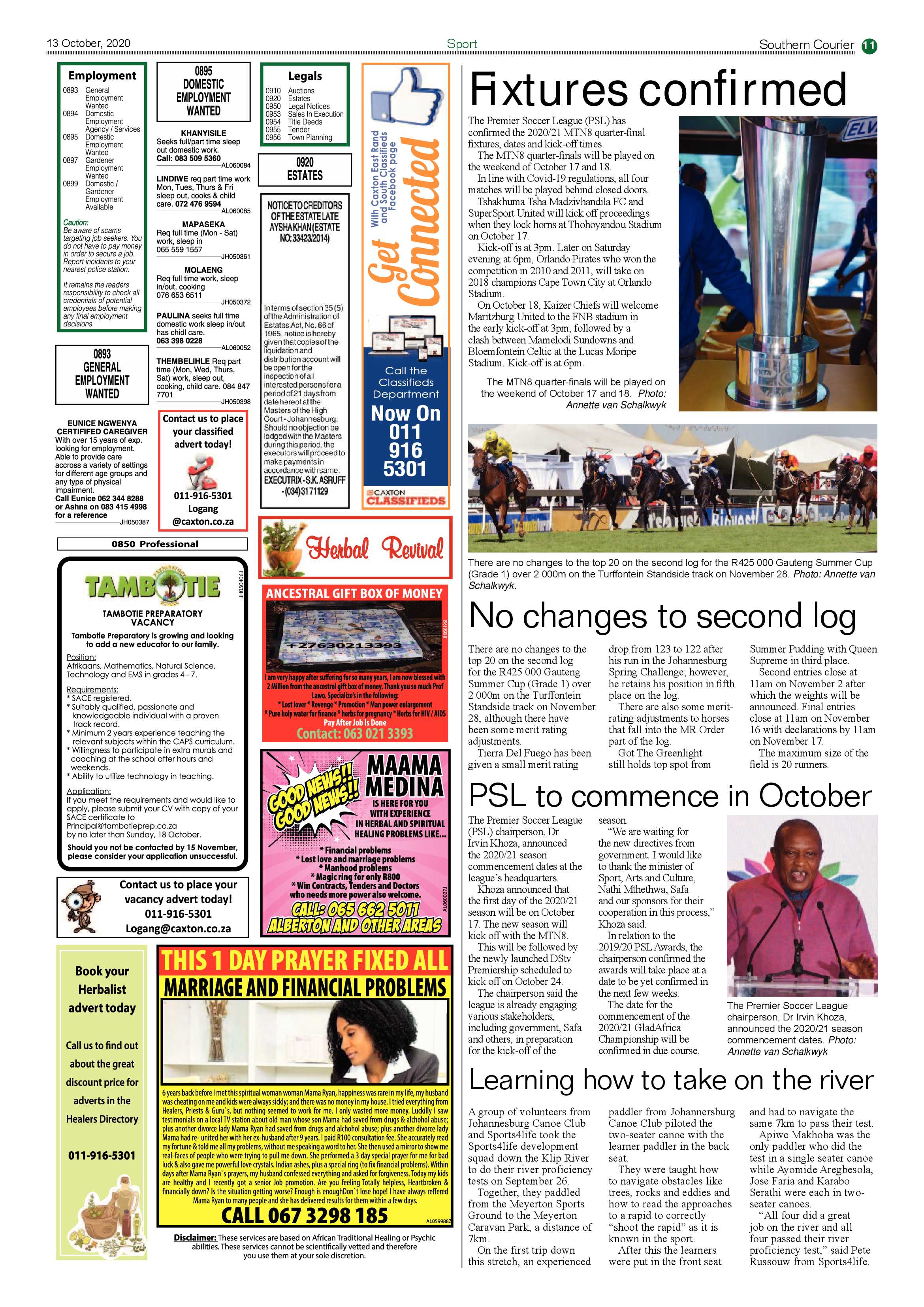 Southern Courier 13 October 2020 page 11
