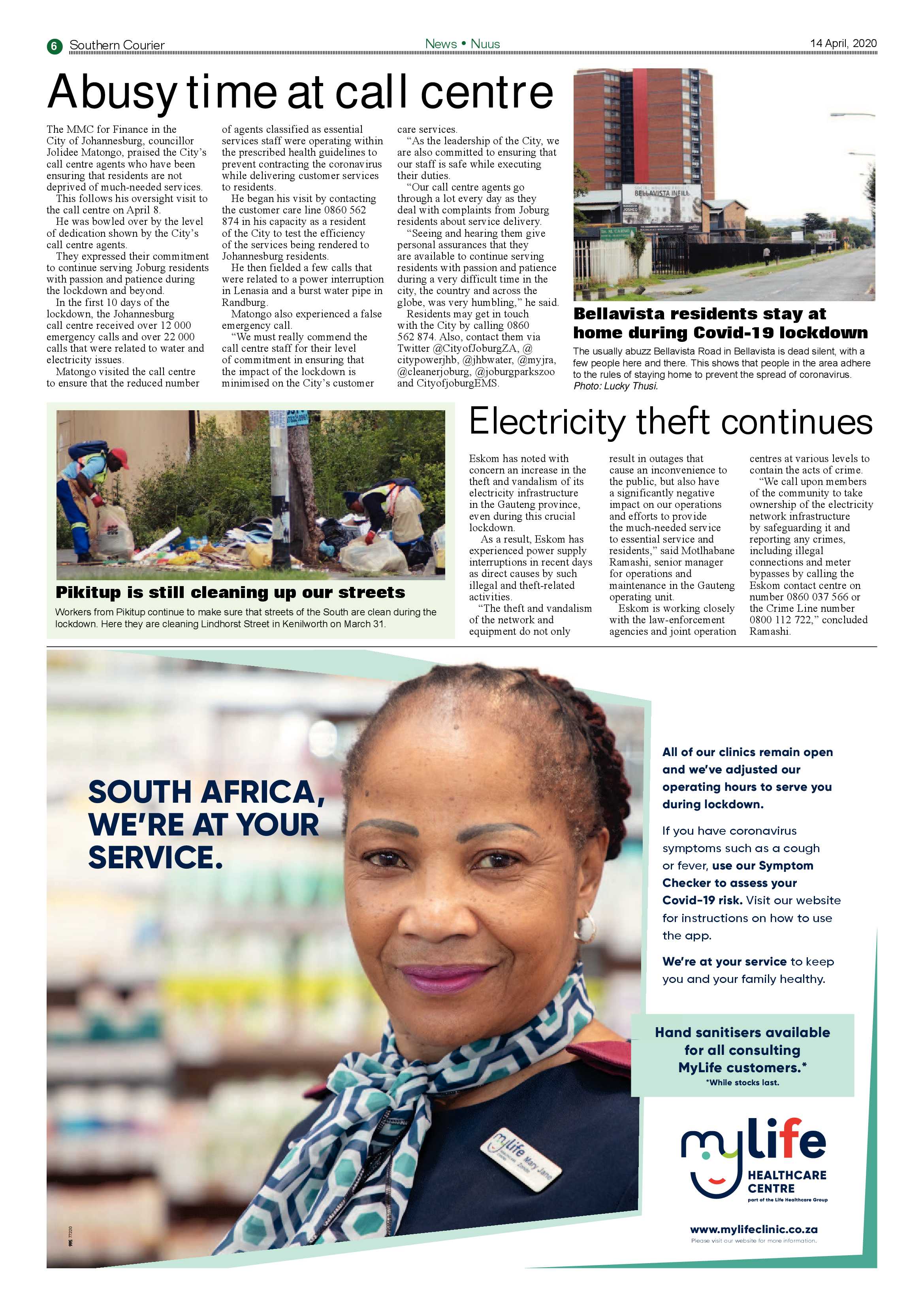 Southern Courier 14 April 2020 page 6