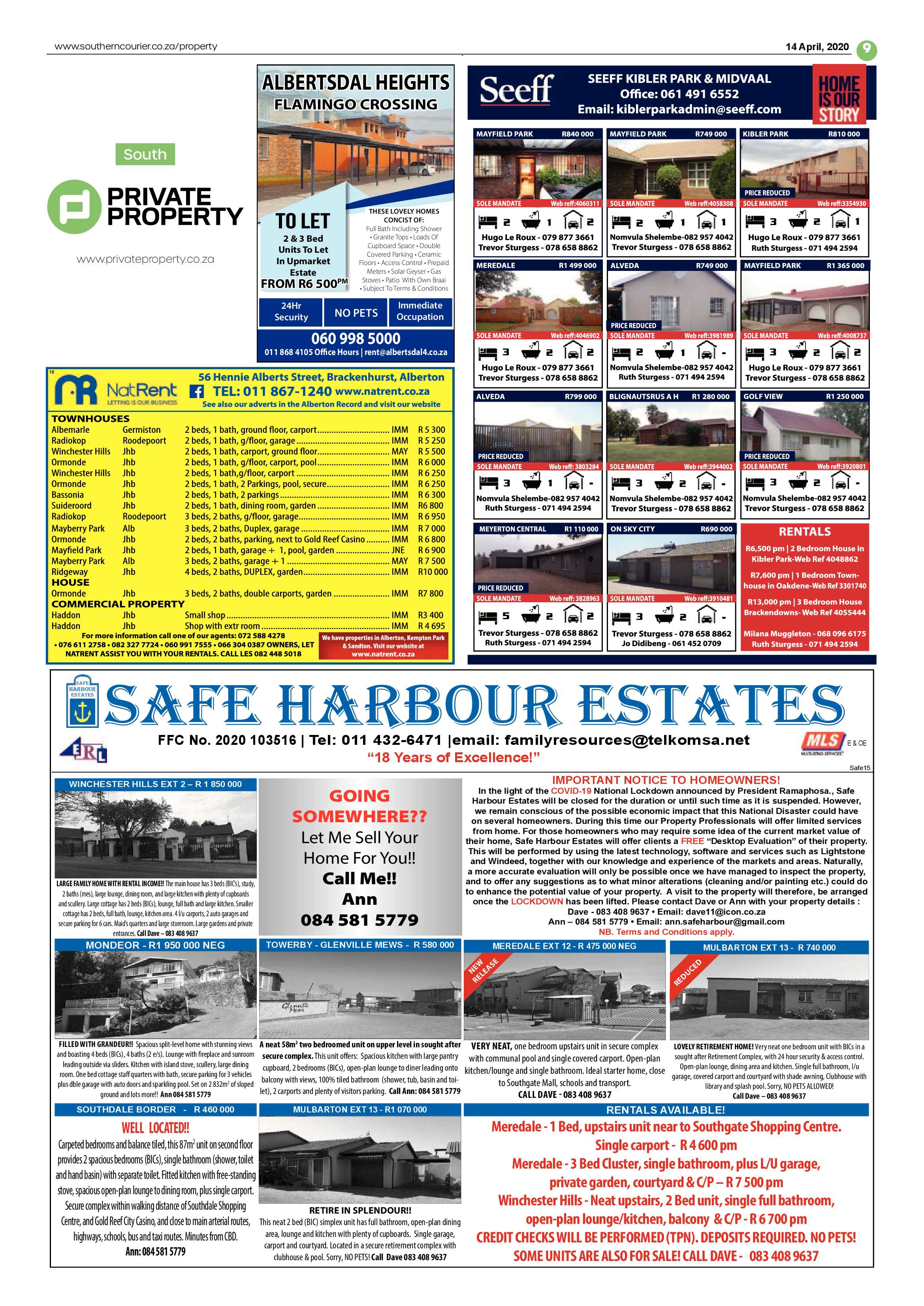 Southern Courier 14 April 2020 page 9