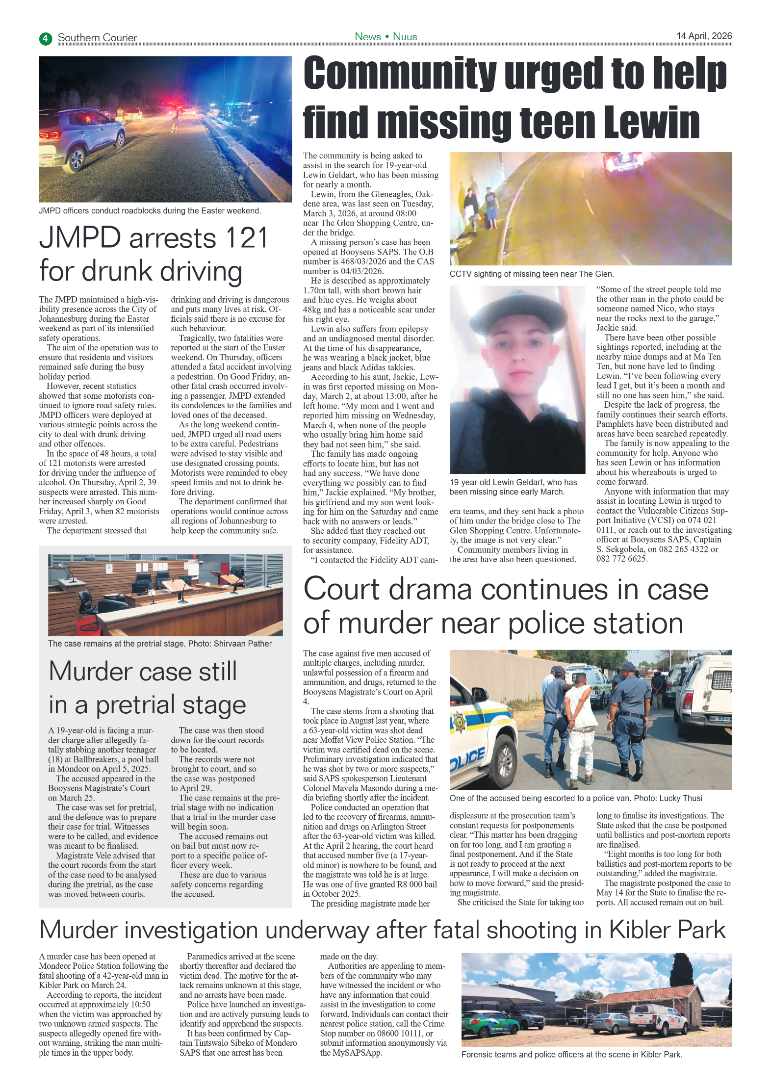 Southern Courier 14 April 2026 page 4