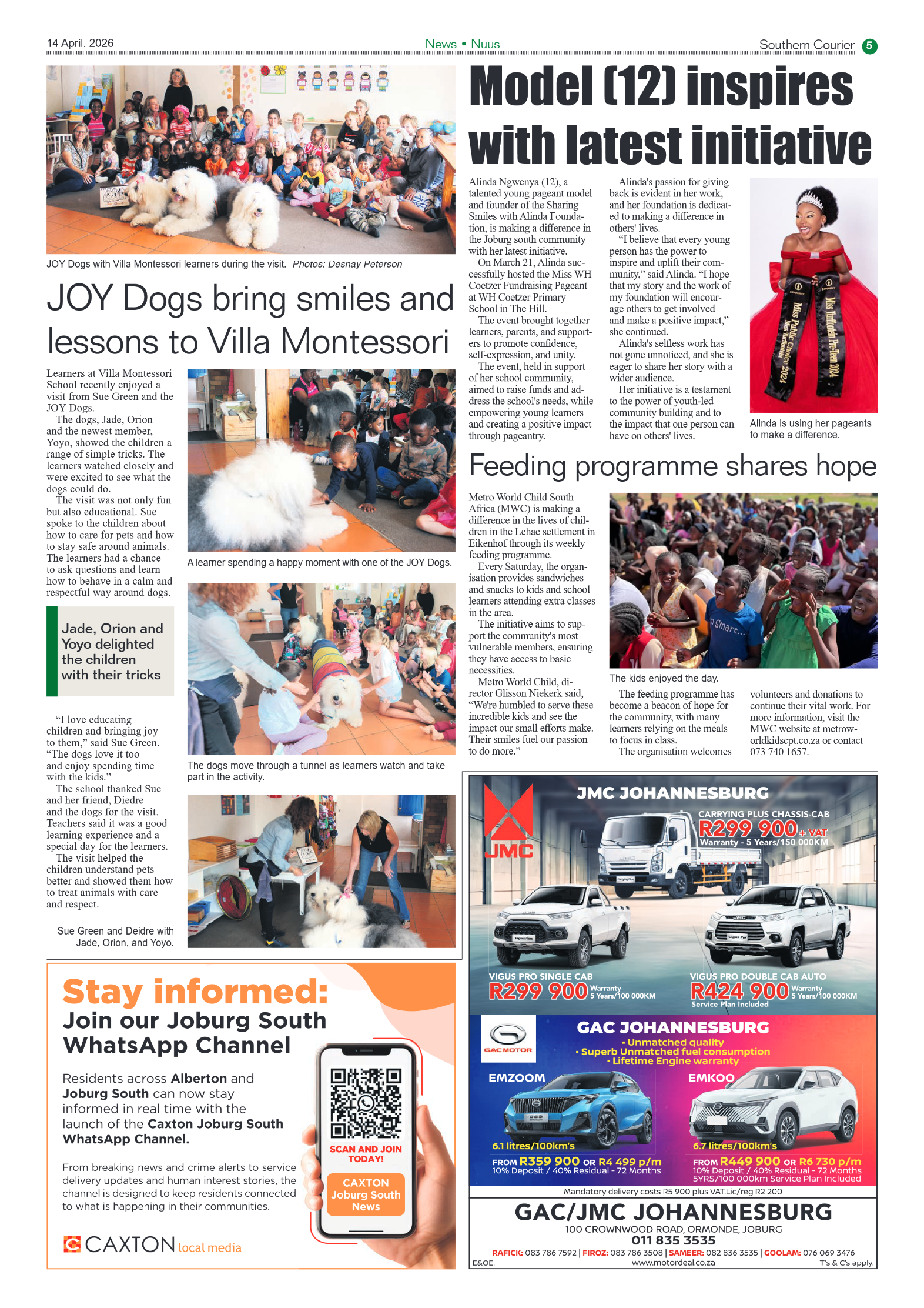 Southern Courier 14 April 2026 page 5
