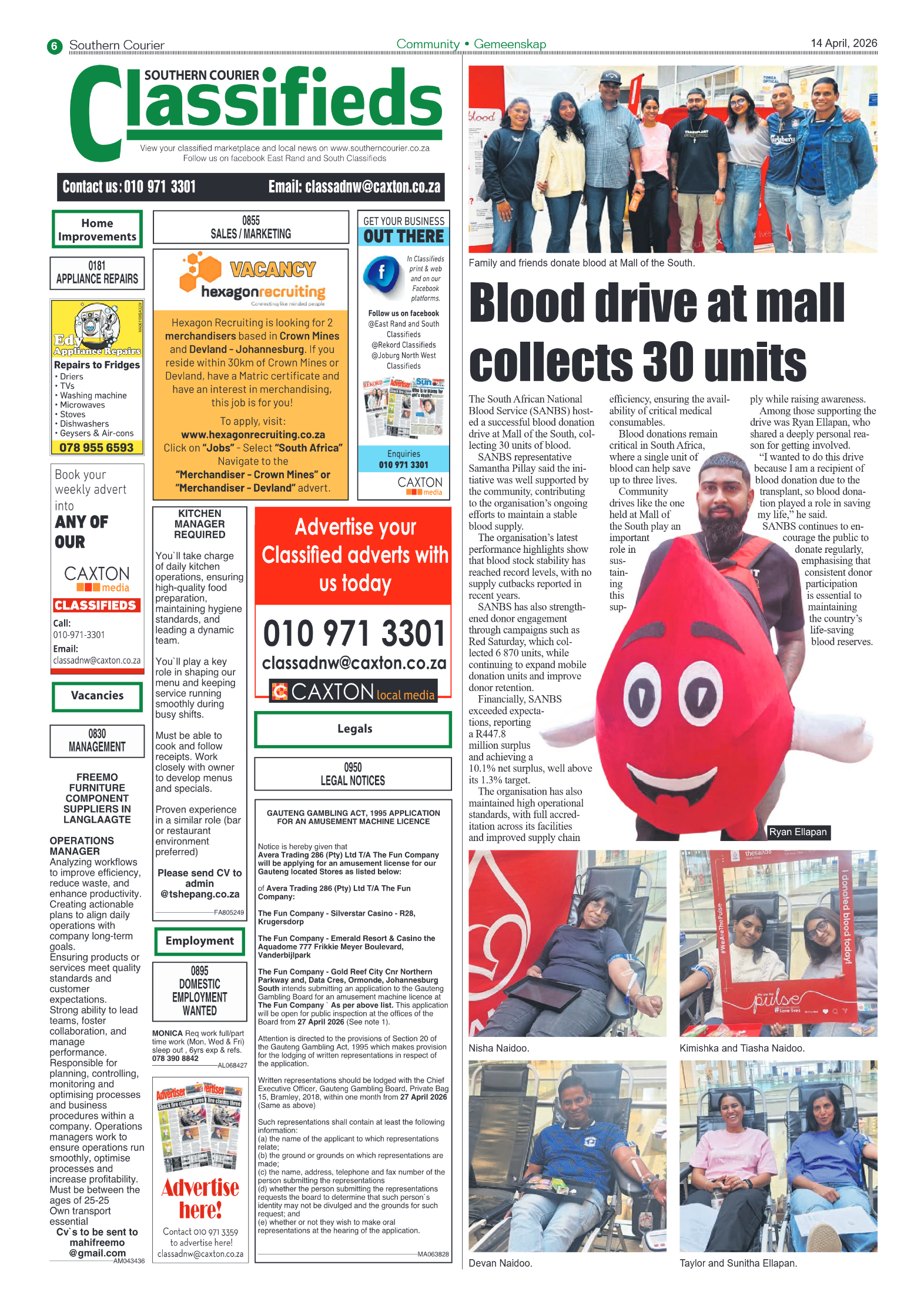 Southern Courier 14 April 2026 page 6